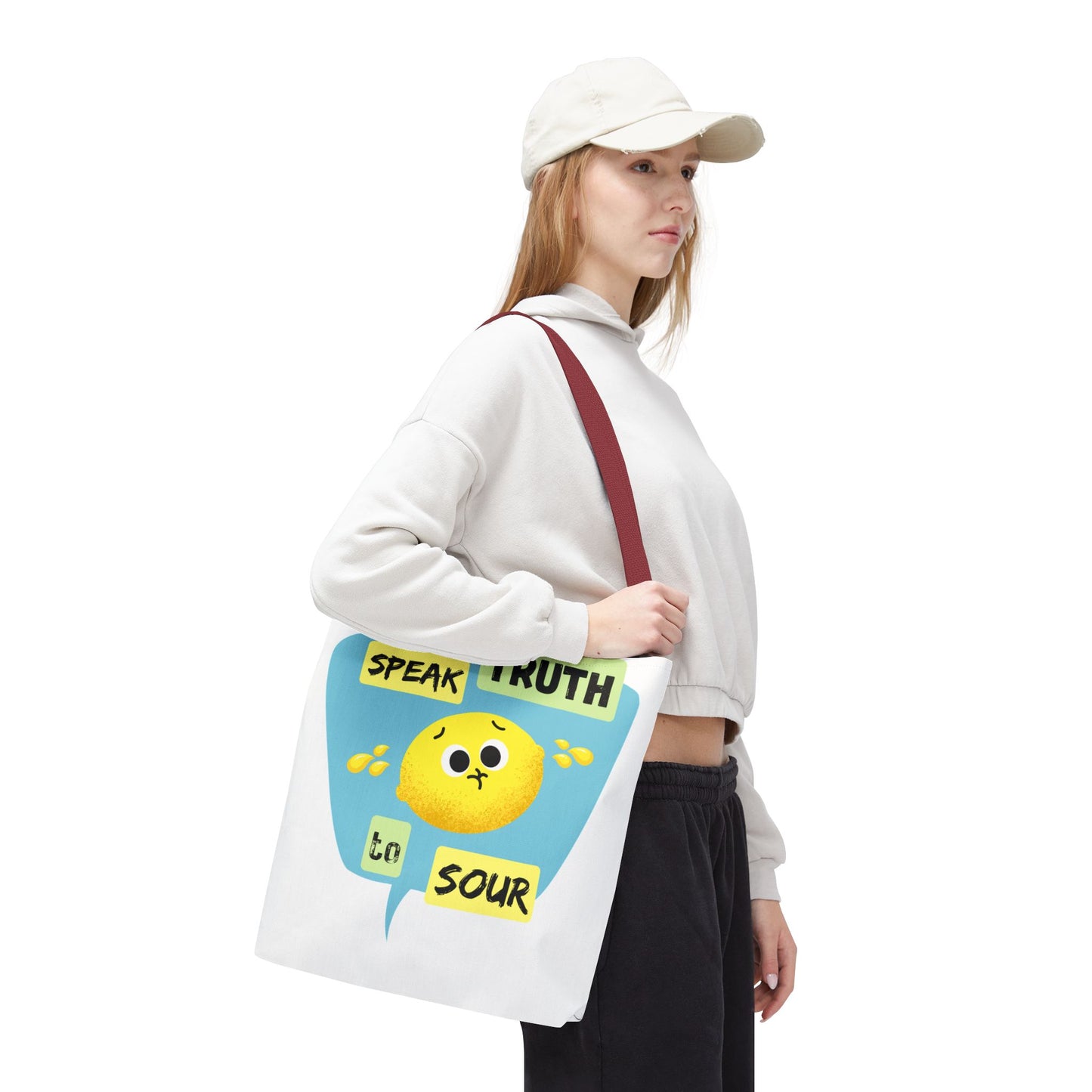 Cheerful Tote Bag with Motivational Quote, Perfect Gift for Friends, Essential Everyday Bag, Inspirational Gift, Fun Shopping Bag
