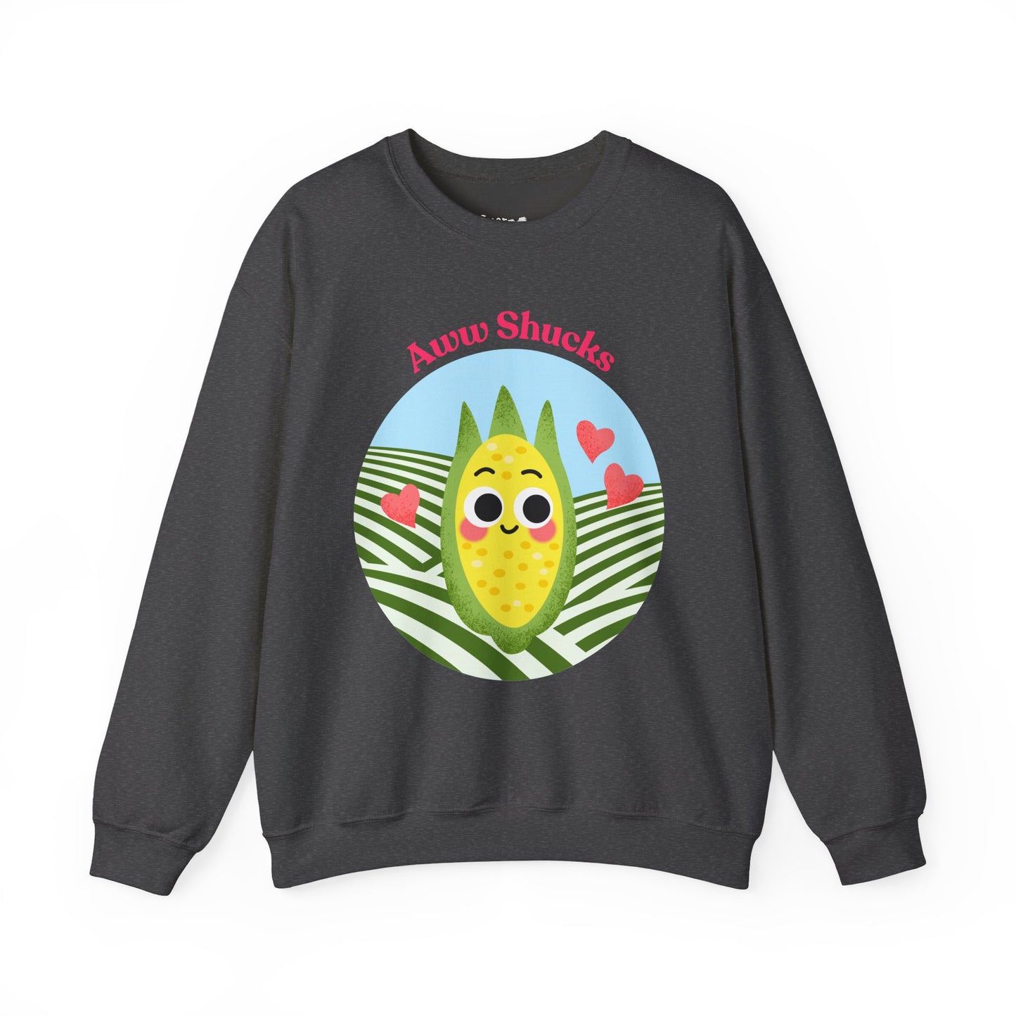 Cute Corn Sweatshirt, Aww Shucks Crewneck, Cozy Fall Apparel, Gift for Foodies, Cute Kitchen Sweatshirt, Unisex Sweater