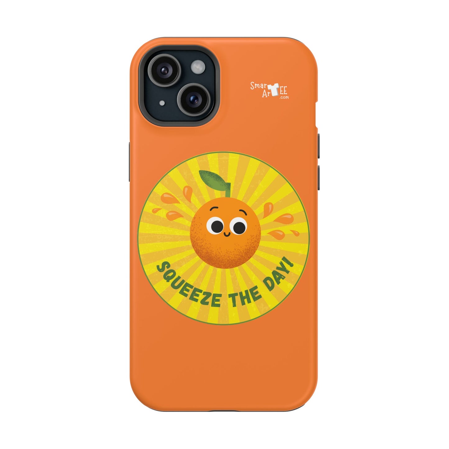 Orange Squeeze Impact-Resistant Case | Fun Phone Cover for Daily Motivation, Gift for Friends, Cute Phone Accessory, Squeeze the Day!