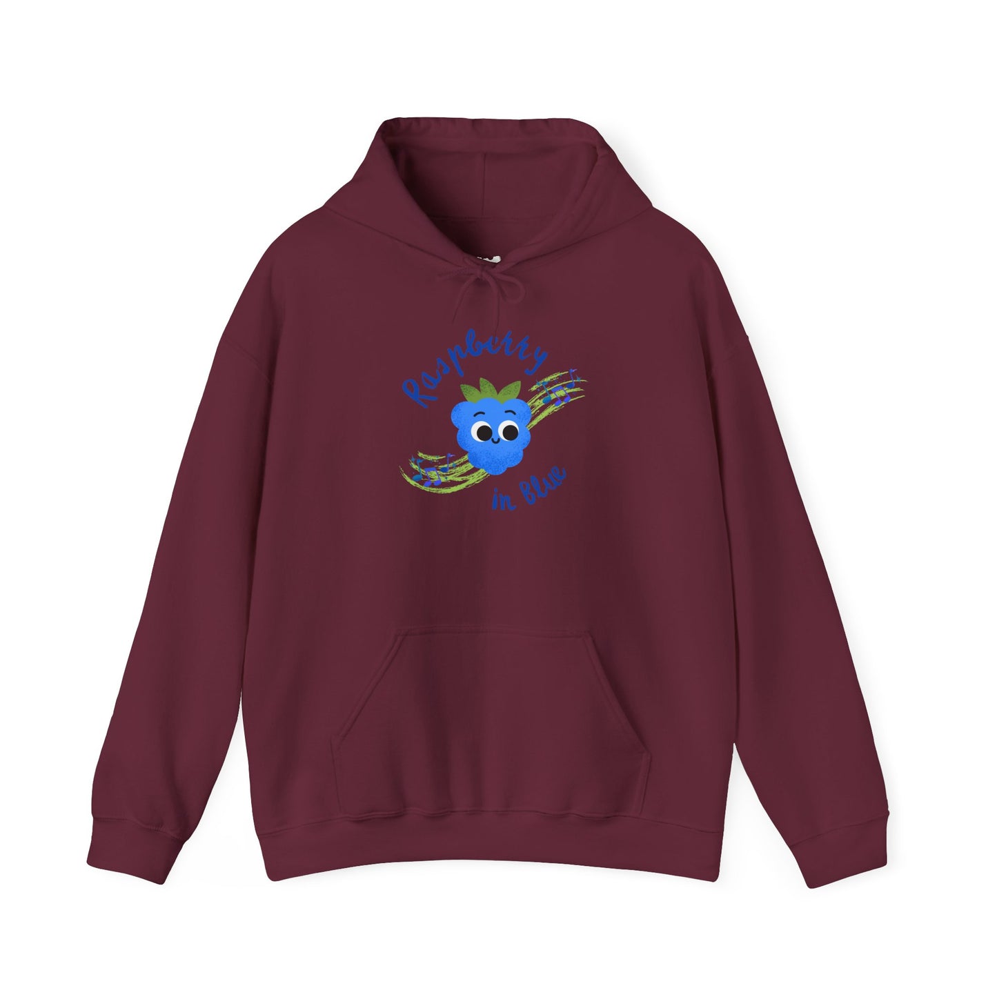 Whimsical Rhapsody in Blue Pun Hoodie - Cozy Unisex Pullover, Great Gift Idea, Cute Pullover, Colorful Hoodie, Fun Casual Wear