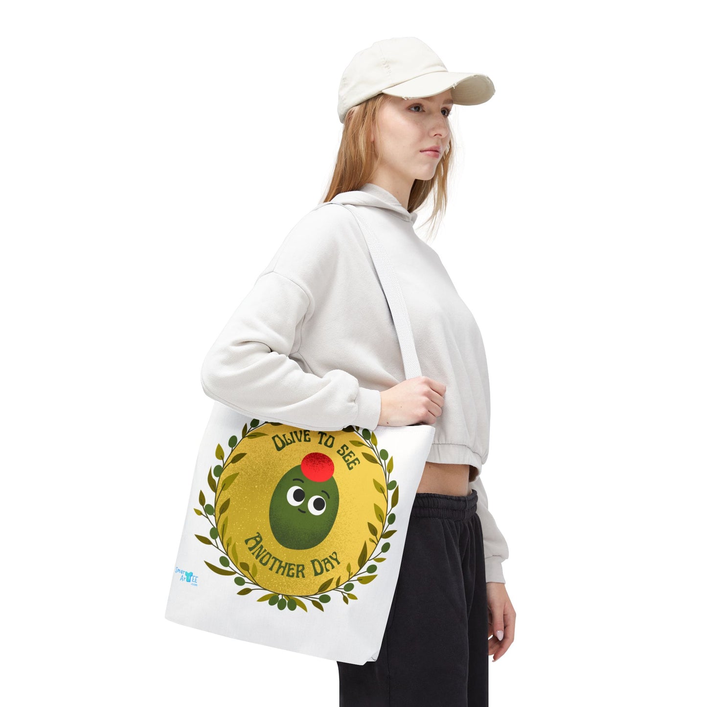 Olive to See Another Day Tote Bag | Fun Eco-Friendly Shopping Bag, Gift for Friends, Cute & Quirky, Everyday Carry, Summer Outing