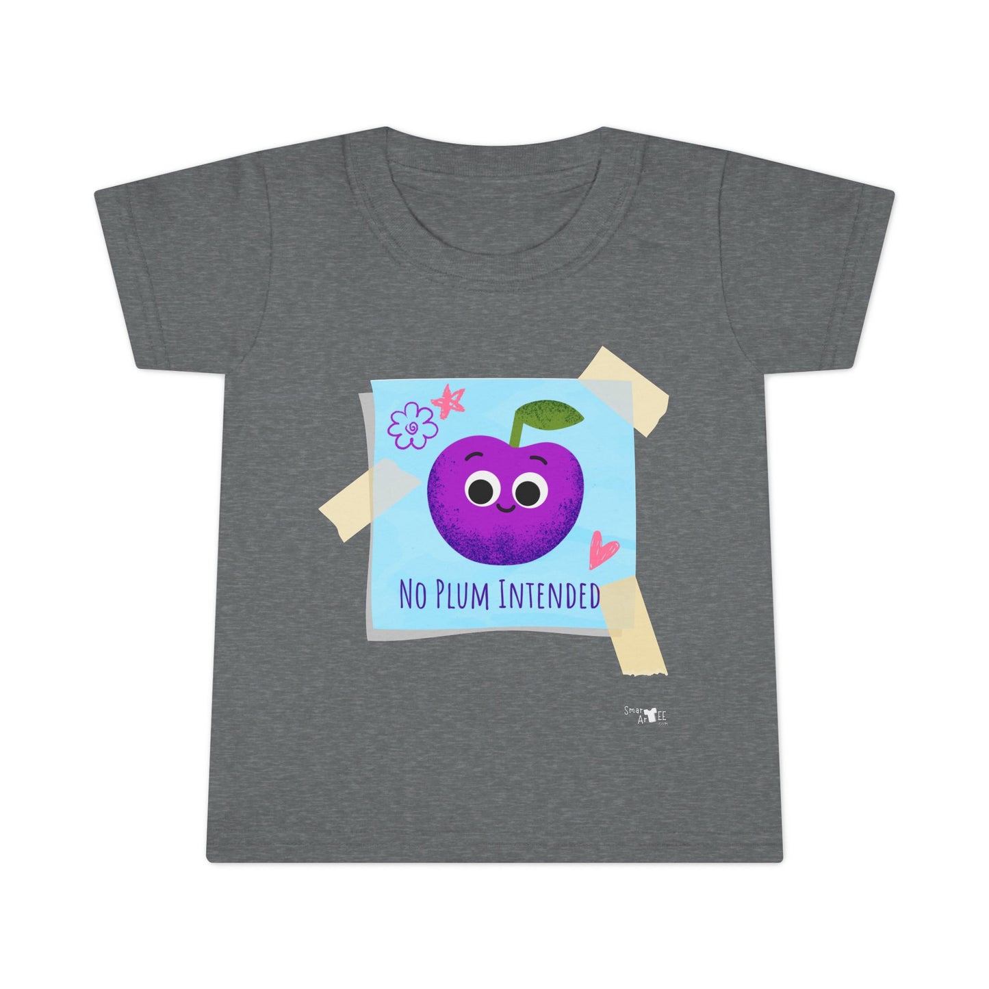 Toddler Shirt with Cute Plum Design - "No Plum Intended" Fun Gift for Kids, Playful Toddler Apparel, Birthday Gift, Summer Style