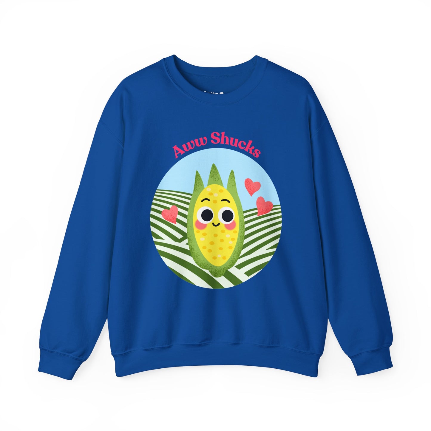 Cute Corn Sweatshirt, Aww Shucks Crewneck, Cozy Fall Apparel, Gift for Foodies, Cute Kitchen Sweatshirt, Unisex Sweater