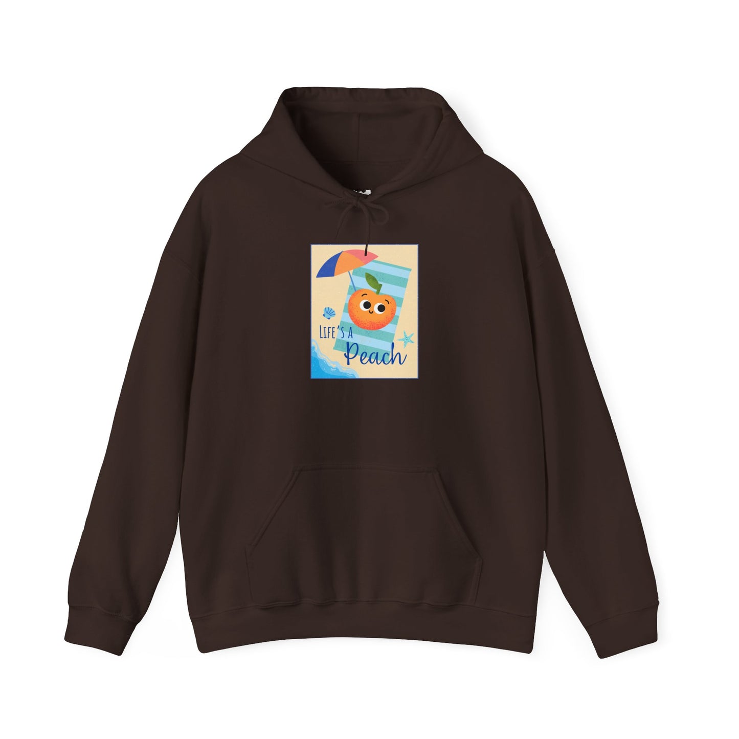 Peach Themed Unisex Hoodie, Cozy Pullover, Cute Fruit Apparel, Beach Vibes Clothing, Gift for Mom, Soft Pullover