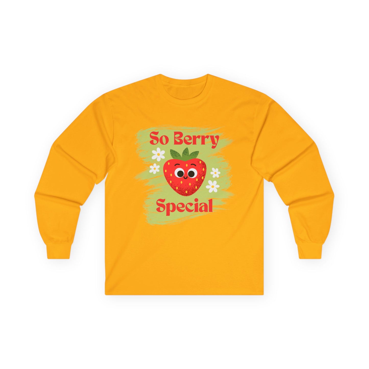 So Berry Special Long Sleeve Tees | Cute Strawberry Graphic Tee, Unisex Family Apparel, Summer, Gift for Friends, Love and Friendship
