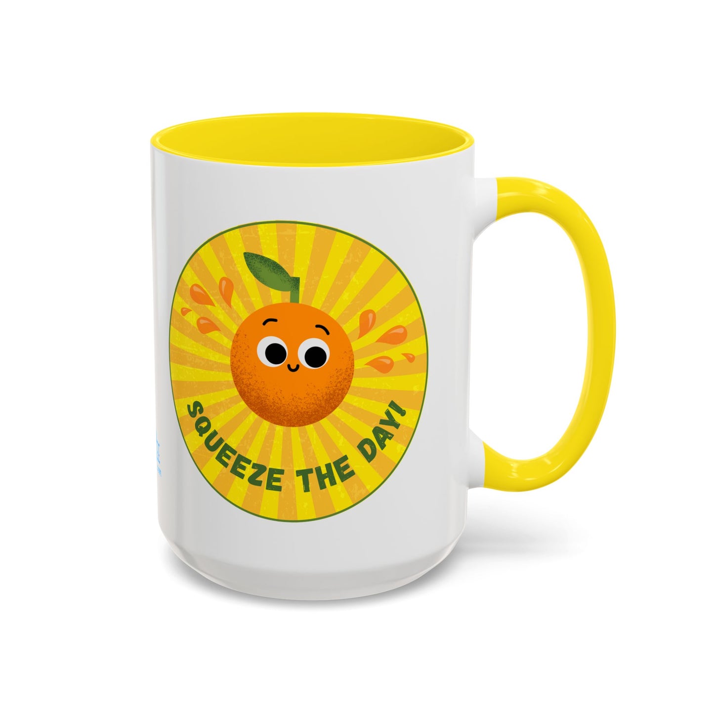 Cheerful Orange Coffee Mug, Bright Citrus Mug, Fun Gift for Coffee Lovers, Kitchen Decor, Squeeze the Day Mug