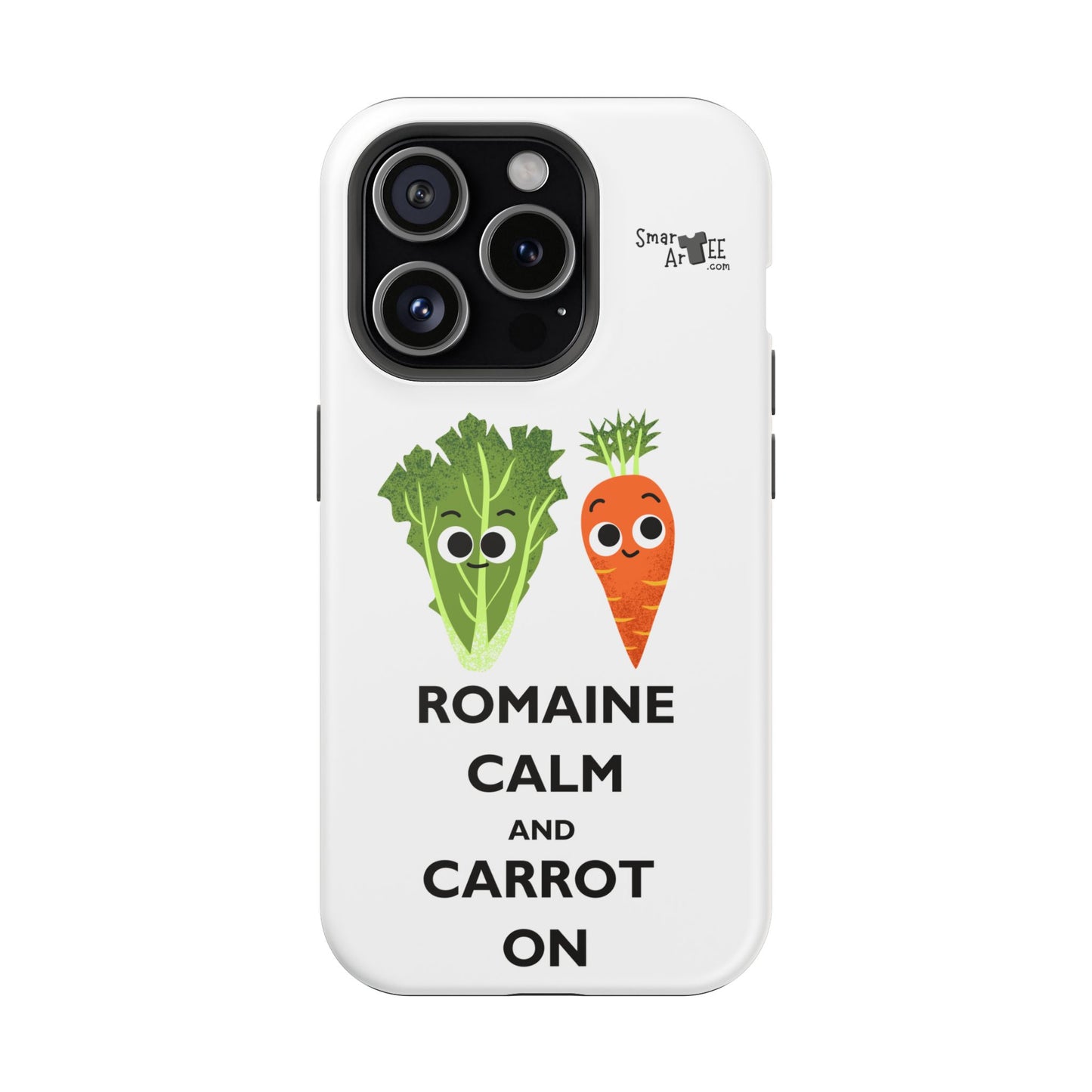 Cute Vegetable Pun Phone Caseca – Romaine Calm and Carrot On, Fun Gift, Kitchen Decor, Quirky, Culinary Passion