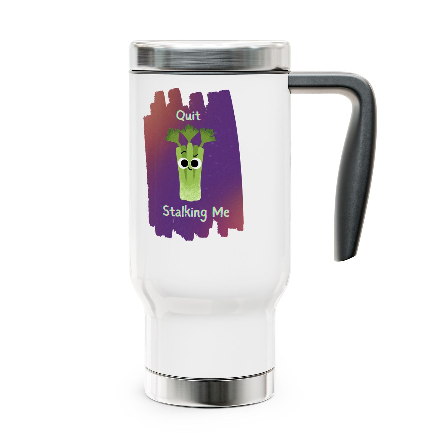 Funny Travel Mug, Quirky Stainless Steel Coffee Cup, Travel Tumbler for Commuters, Gifts for Plant Lovers, Unique Office Mugs