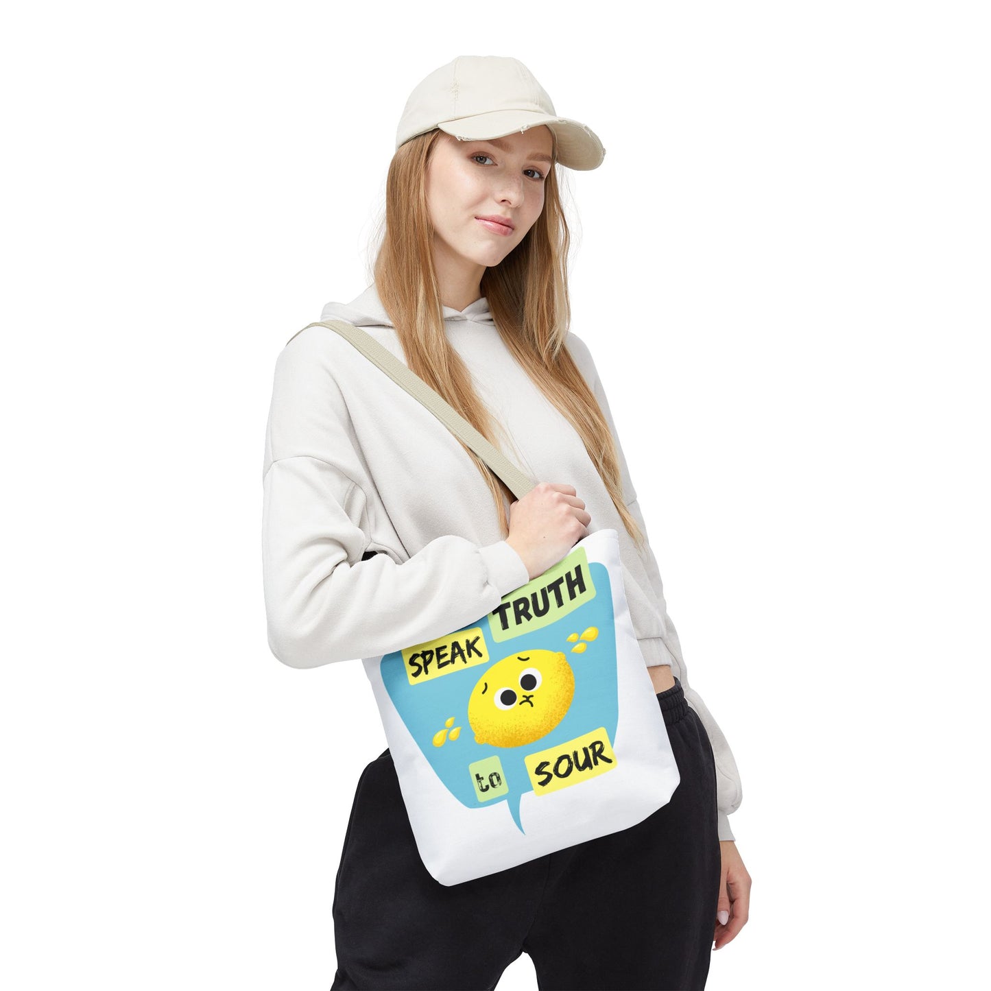 Cheerful Tote Bag with Motivational Quote, Perfect Gift for Friends, Essential Everyday Bag, Inspirational Gift, Fun Shopping Bag