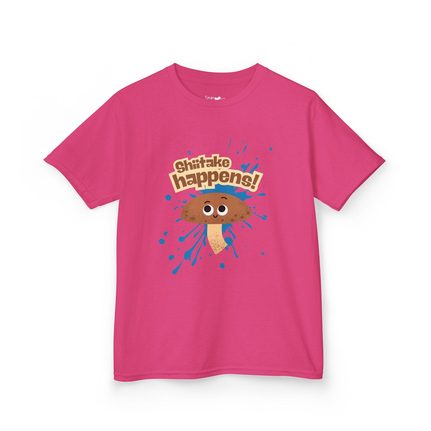 Fun Mushroom Kids Tee - "Shiitake Happens!" - Playful Gift, Cool Kids Apparel, Birthday, Everyday Wear, Summer Style, Youth Shirt
