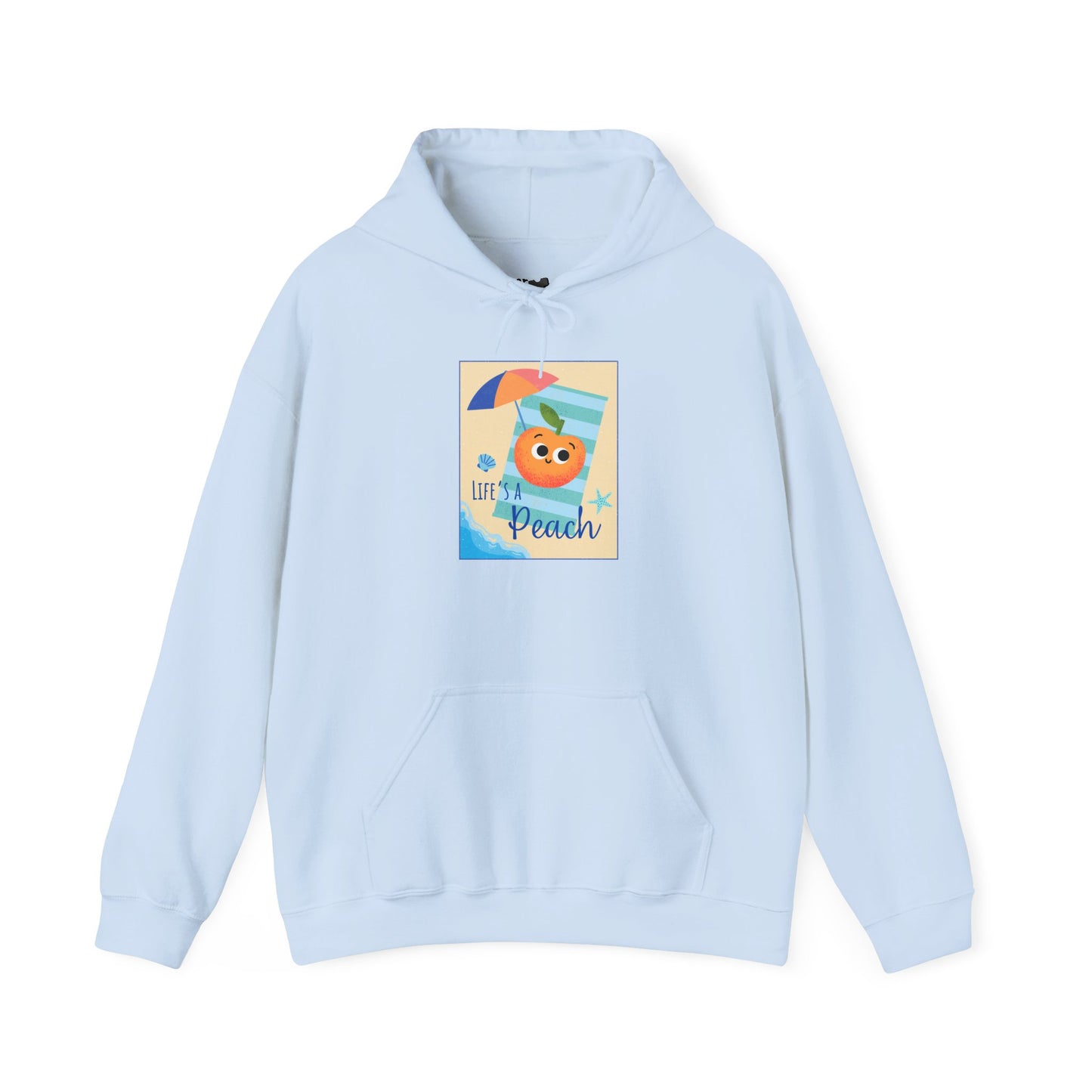 Peach Themed Unisex Hoodie, Cozy Pullover, Cute Fruit Apparel, Beach Vibes Clothing, Gift for Mom, Soft Pullover