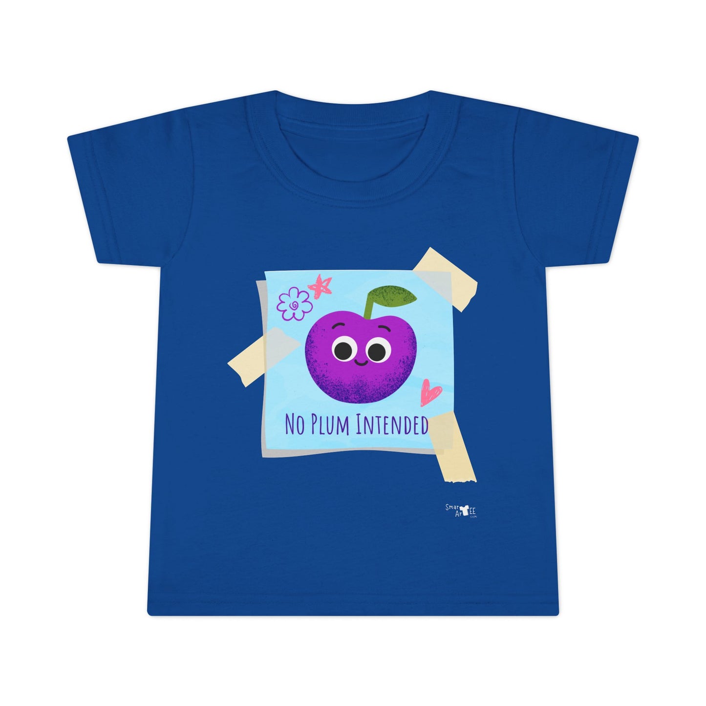 Toddler Shirt with Cute Plum Design - "No Plum Intended" Fun Gift for Kids, Playful Toddler Apparel, Birthday Gift, Summer Style