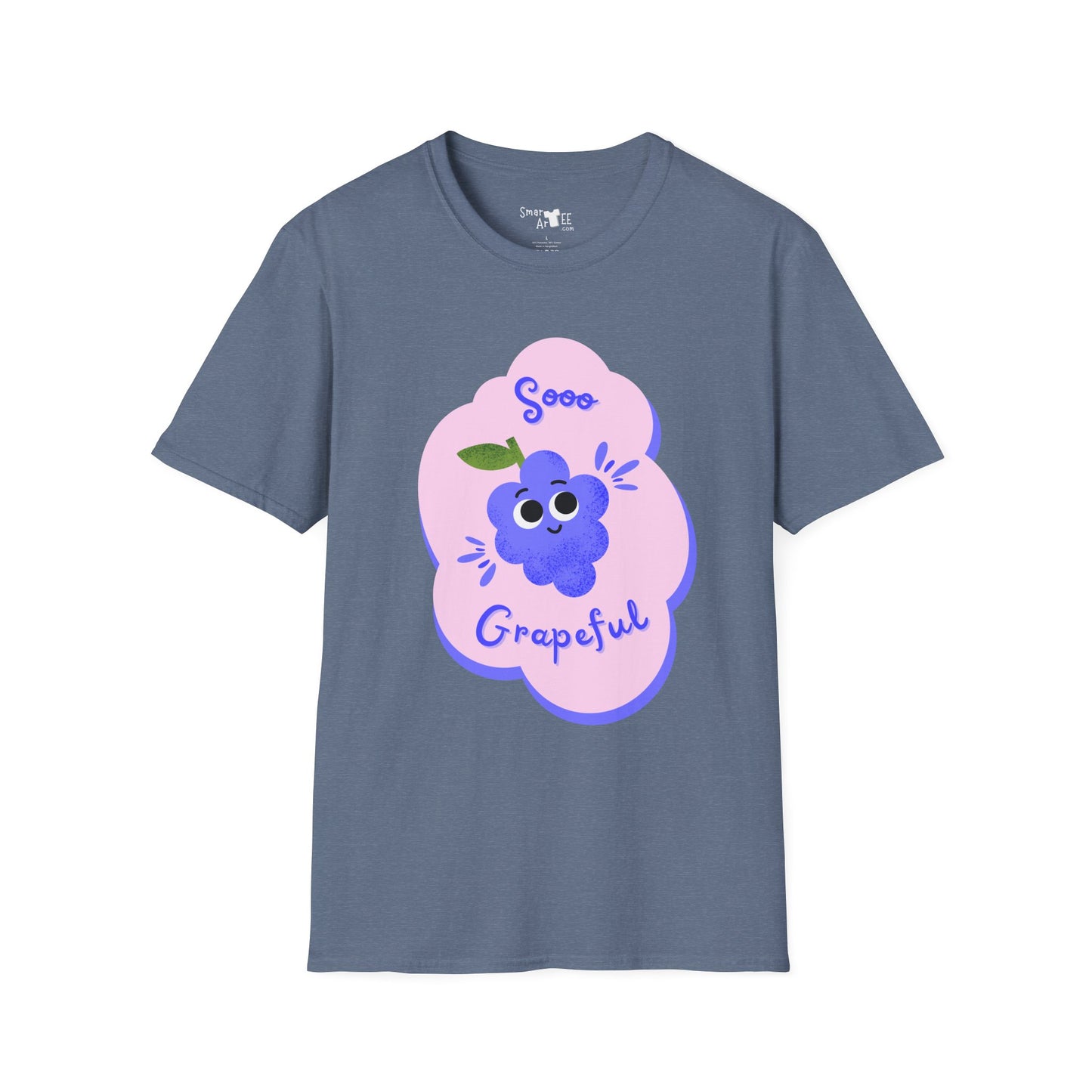 Sooo Grapeful Unisex Softstyle T-Shirt - Cute and Quirky Graphic Tee for Everyday Comfort | Perfect Gift for Fruit Lovers and Summer Fun