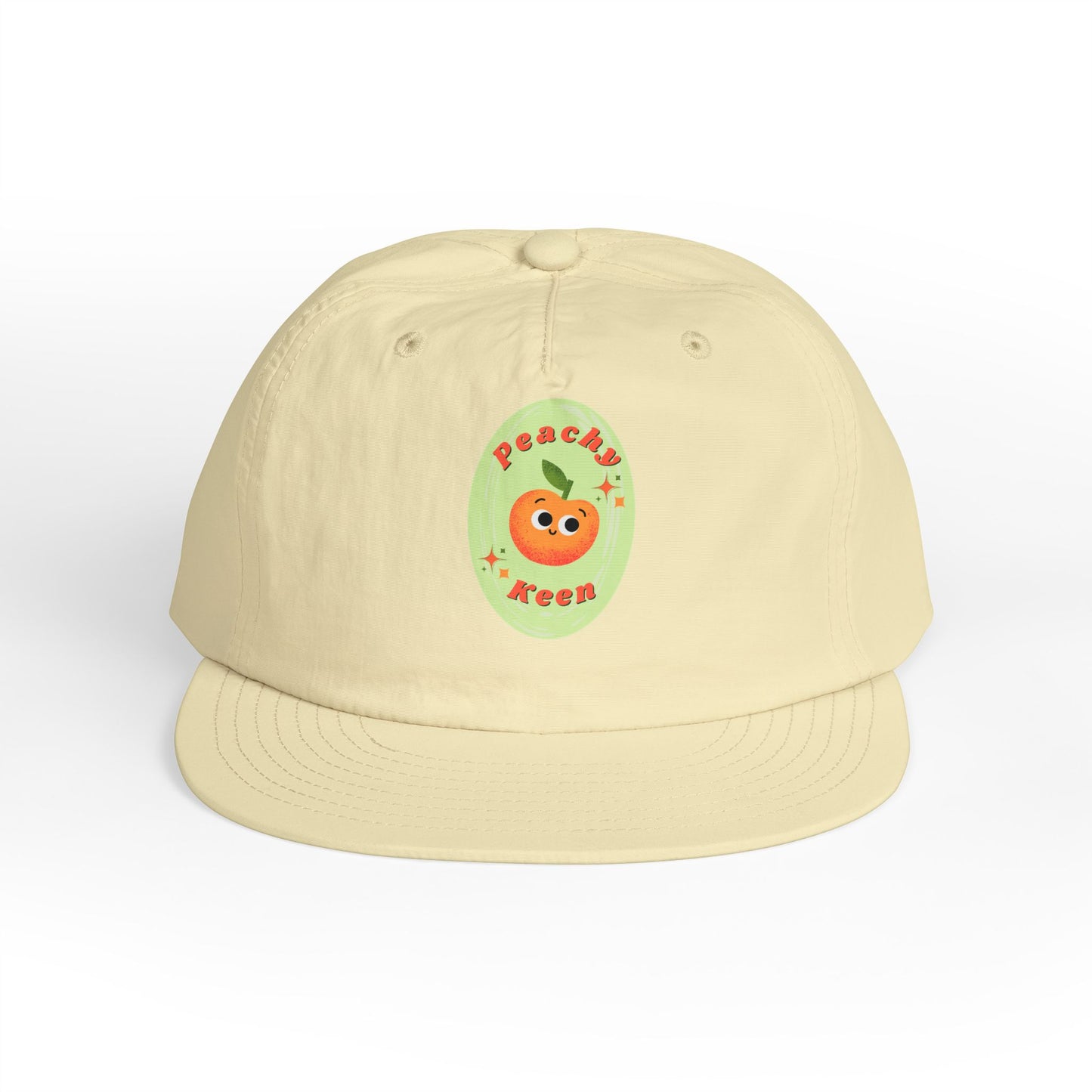 Cute Peach Pun Surf Cap, Trendy Beach Ready Hat, Casual Outdoor Accessory, Autumn Vibes, Trendy Gift