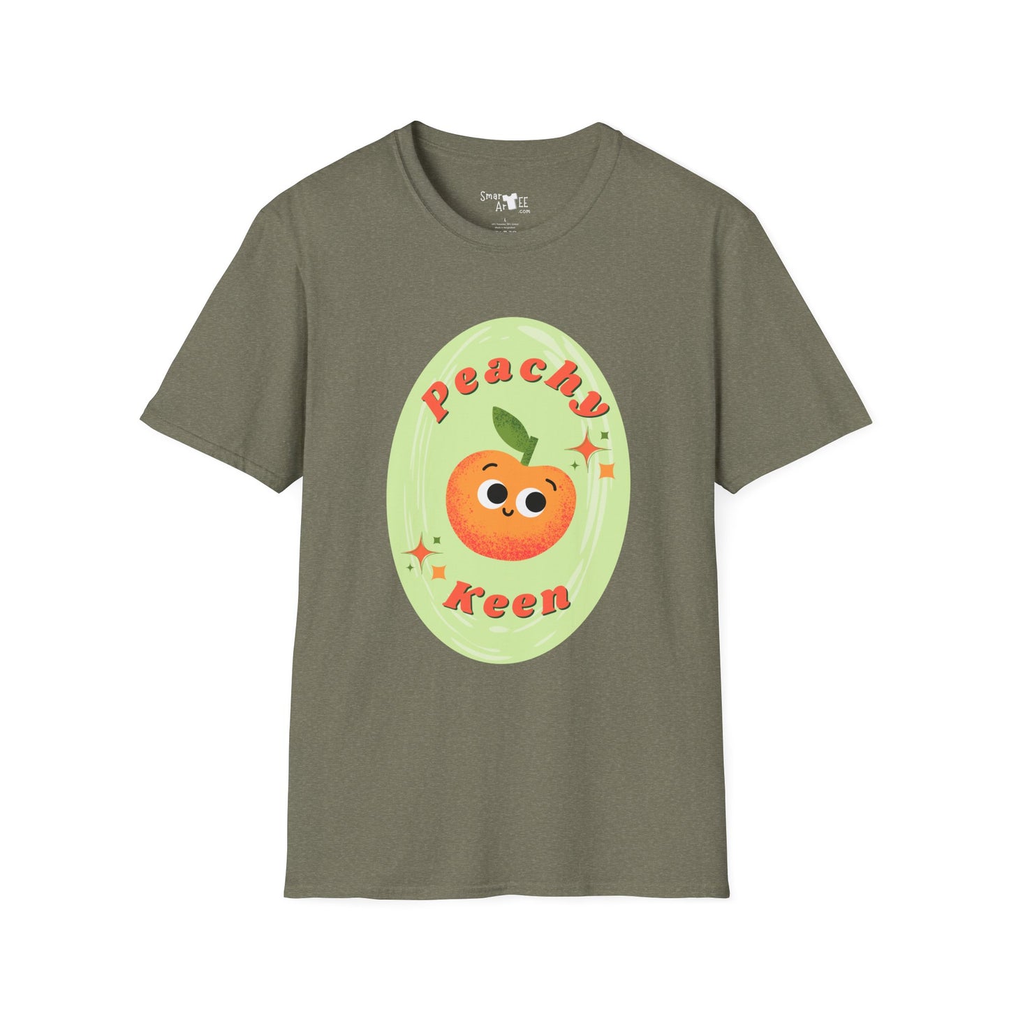 Peachy Keen Unisex Softstyle T-Shirt | Cute Fruit Tee | Fun Summer Apparel | Gift for Friends | Casual Outfit