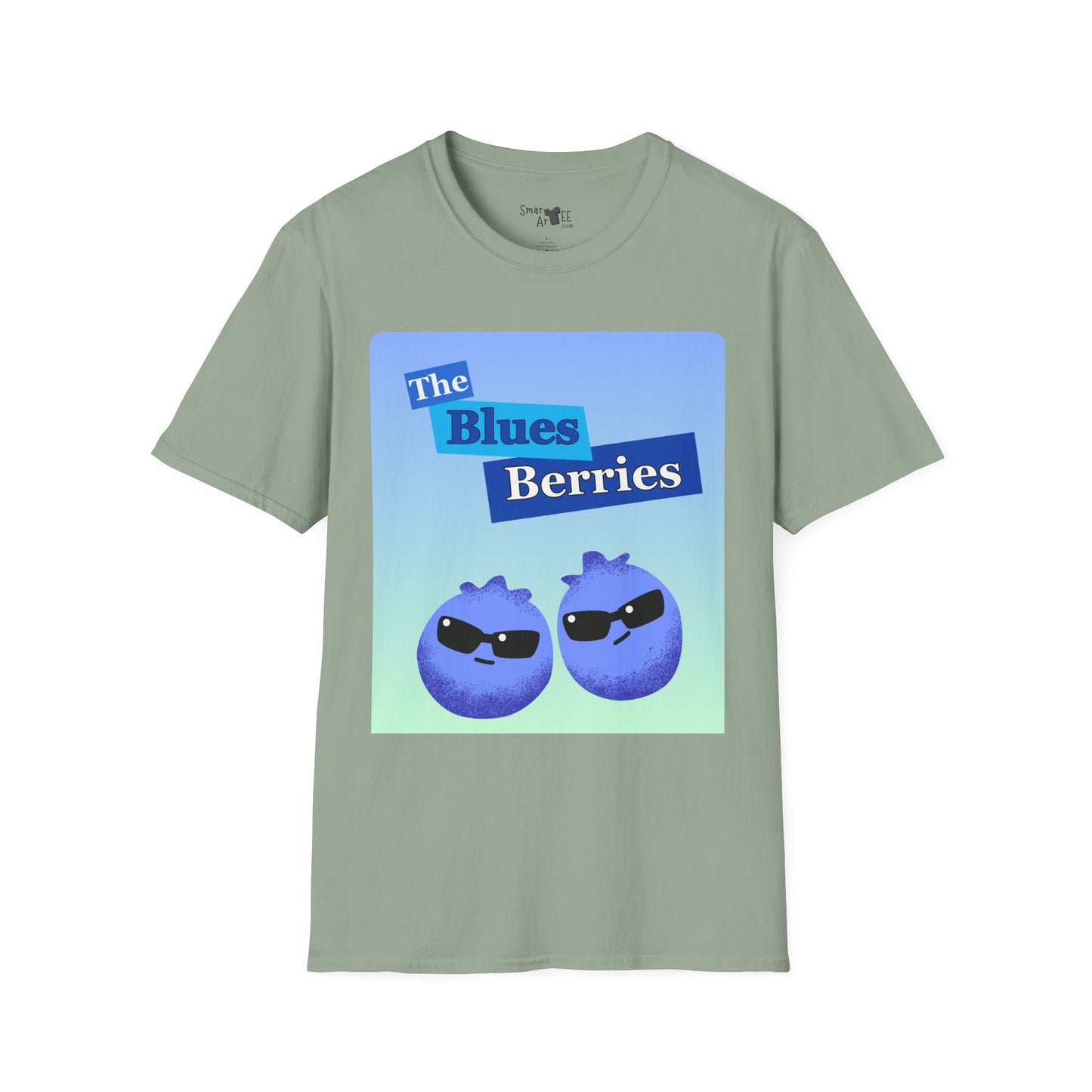Cool Blues Berries T-Shirt, Funny Graphic Tee, Unisex Softstyle Shirt, Casual Wear, Gift for Blues Brothers Lovers