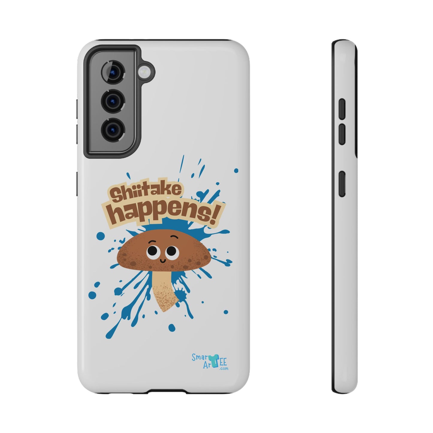 Shiitake Happens Phone Cases, Impact-Resistant Case, Funny Mushroom Case, Quirky Protection for Smartphone, Playful Accessory