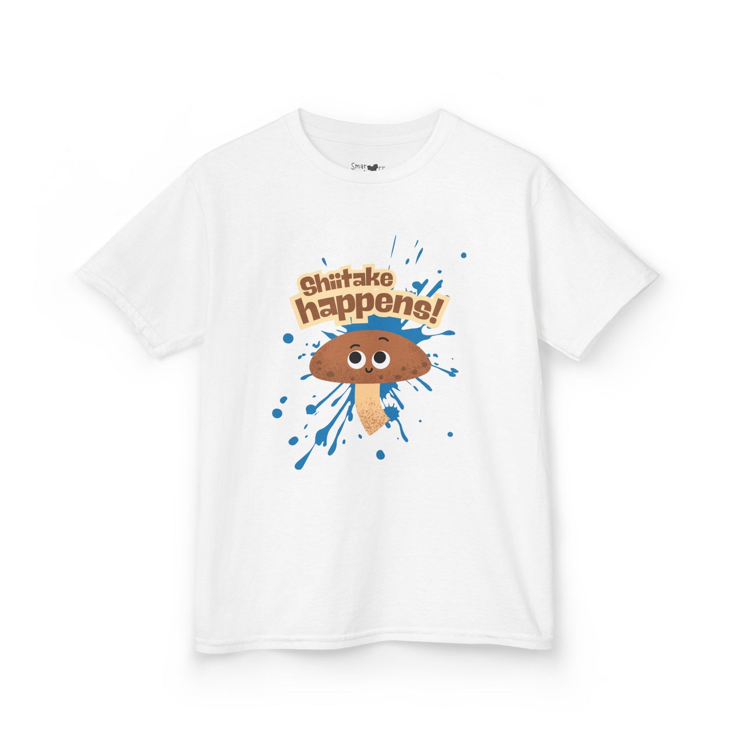 Fun Mushroom Kids Tee - "Shiitake Happens!" - Playful Gift, Cool Kids Apparel, Birthday, Everyday Wear, Summer Style, Youth Shirt