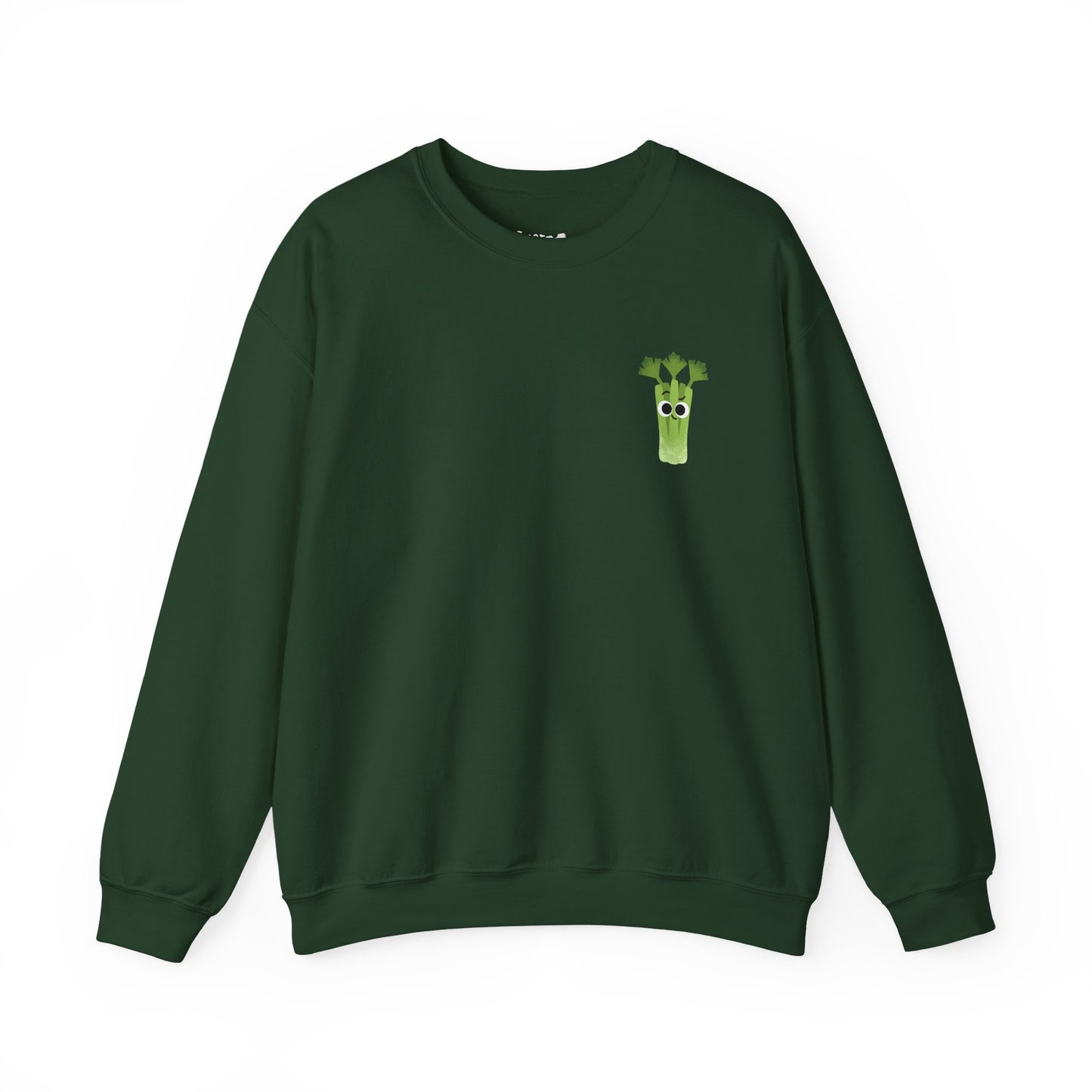 Funny Celery Stalk Pun Sweatshirt, Large Graphic on Back, Cute Celery Graphic on Front, Unisex Crewneck, Funny Sweatshirt, Casual Wear