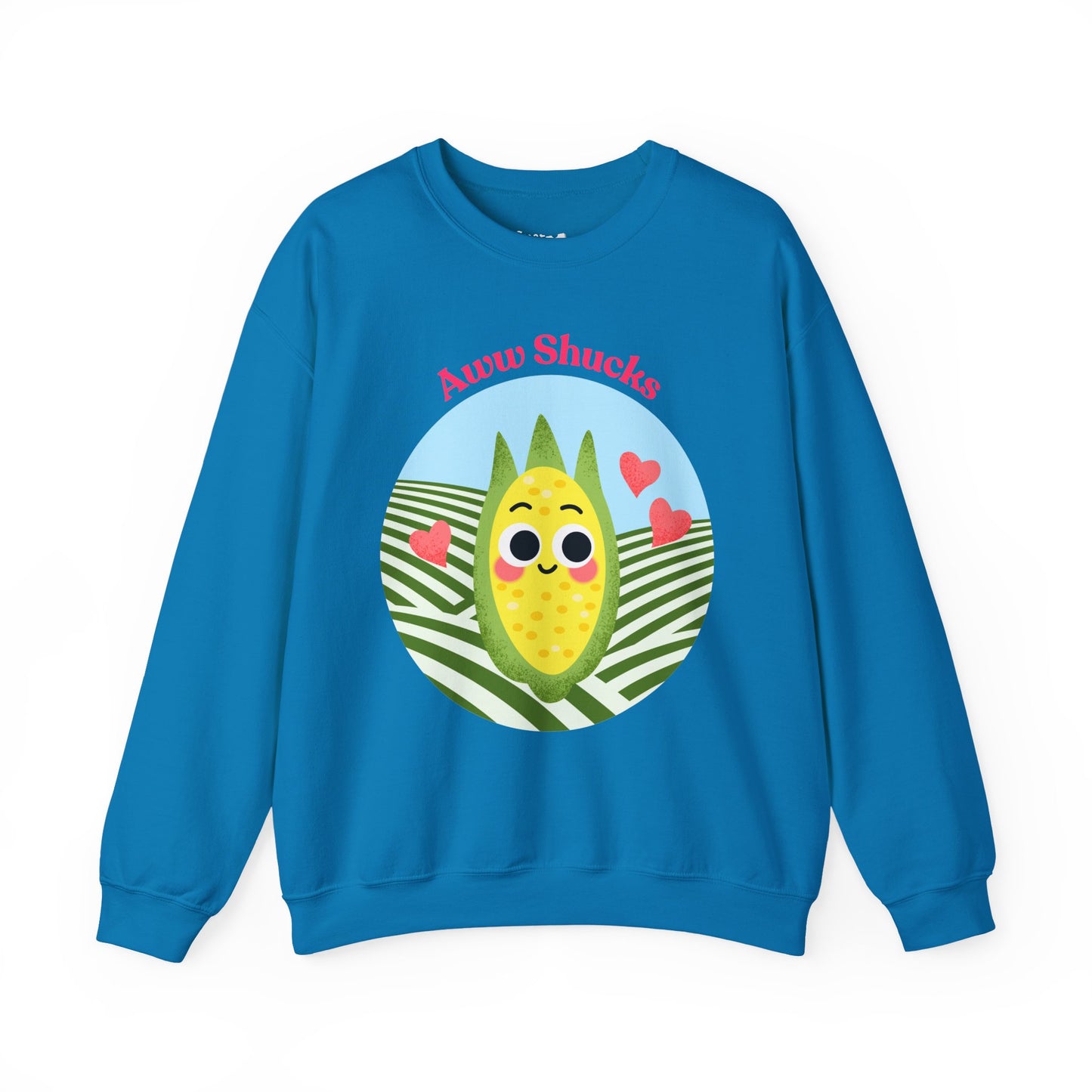Cute Corn Sweatshirt, Aww Shucks Crewneck, Cozy Fall Apparel, Gift for Foodies, Cute Kitchen Sweatshirt, Unisex Sweater