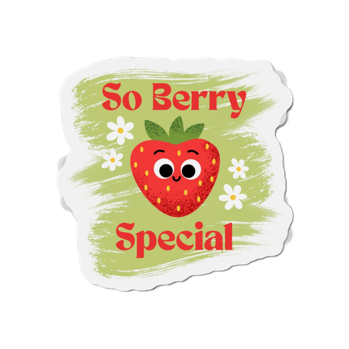 Cute Strawberry Die-Cut Magnets, Fun Fridge Decor, Gift for Friends, Playful Kitchen Art, Special Occasion Accessories