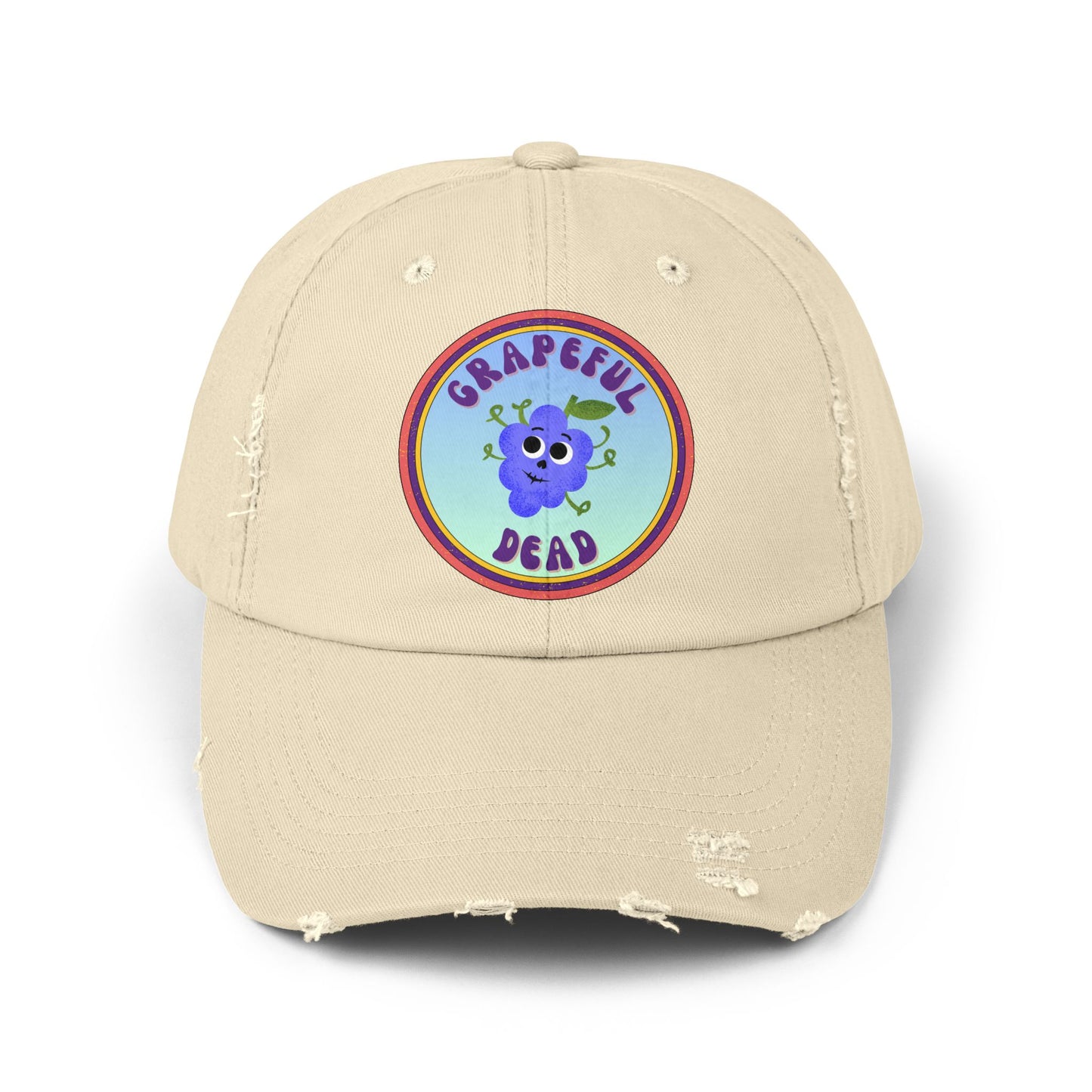 Grateful Dead Distressed Cap, Trendy Unisex Baseball Hats, Vintage Style Cap, Music Festival Accessory, Gift for Dead Heads, Summer Essentials