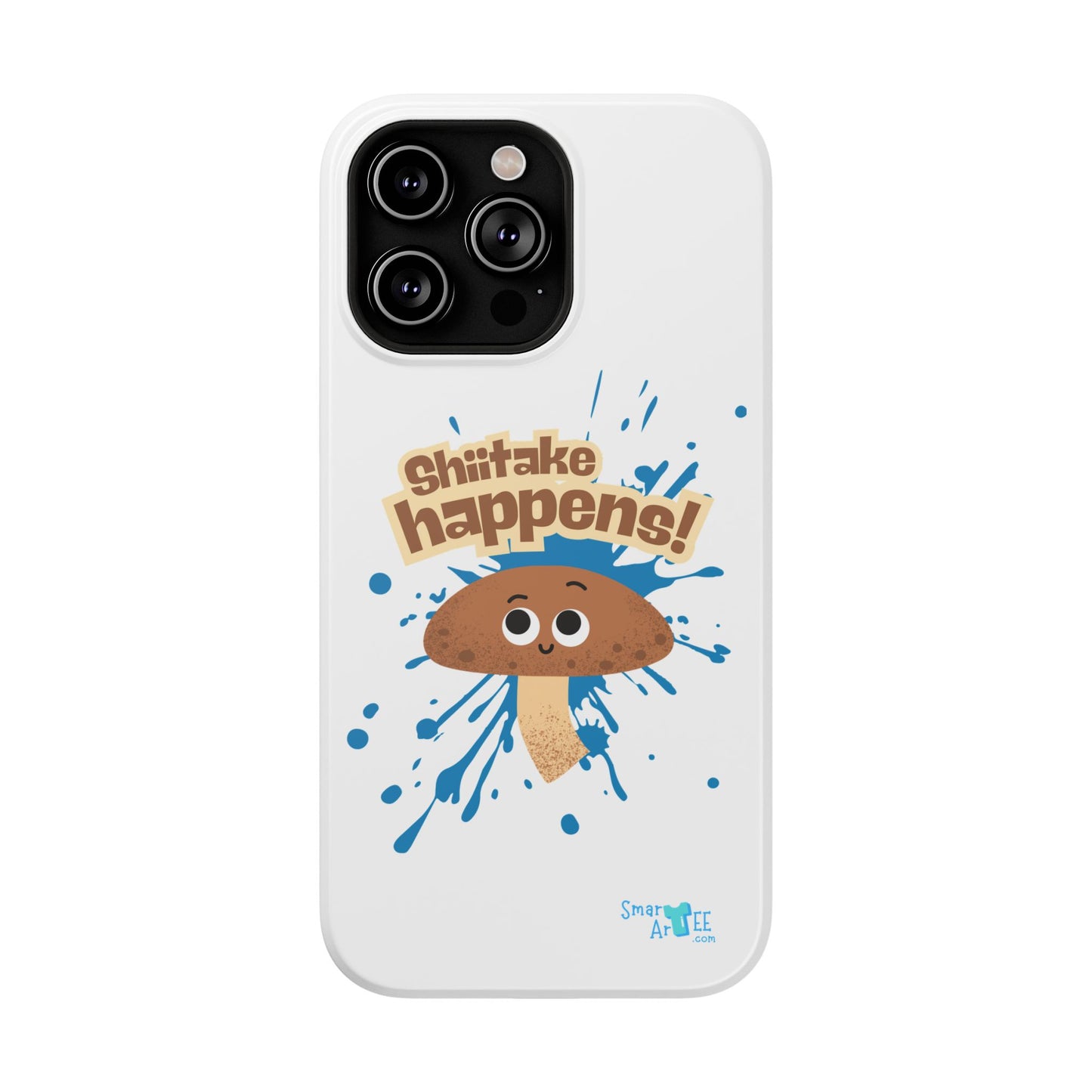 Shiitake Happens Phone Cases, Impact-Resistant Case, Funny Mushroom Case, Quirky Protection for Smartphone, Playful Accessory