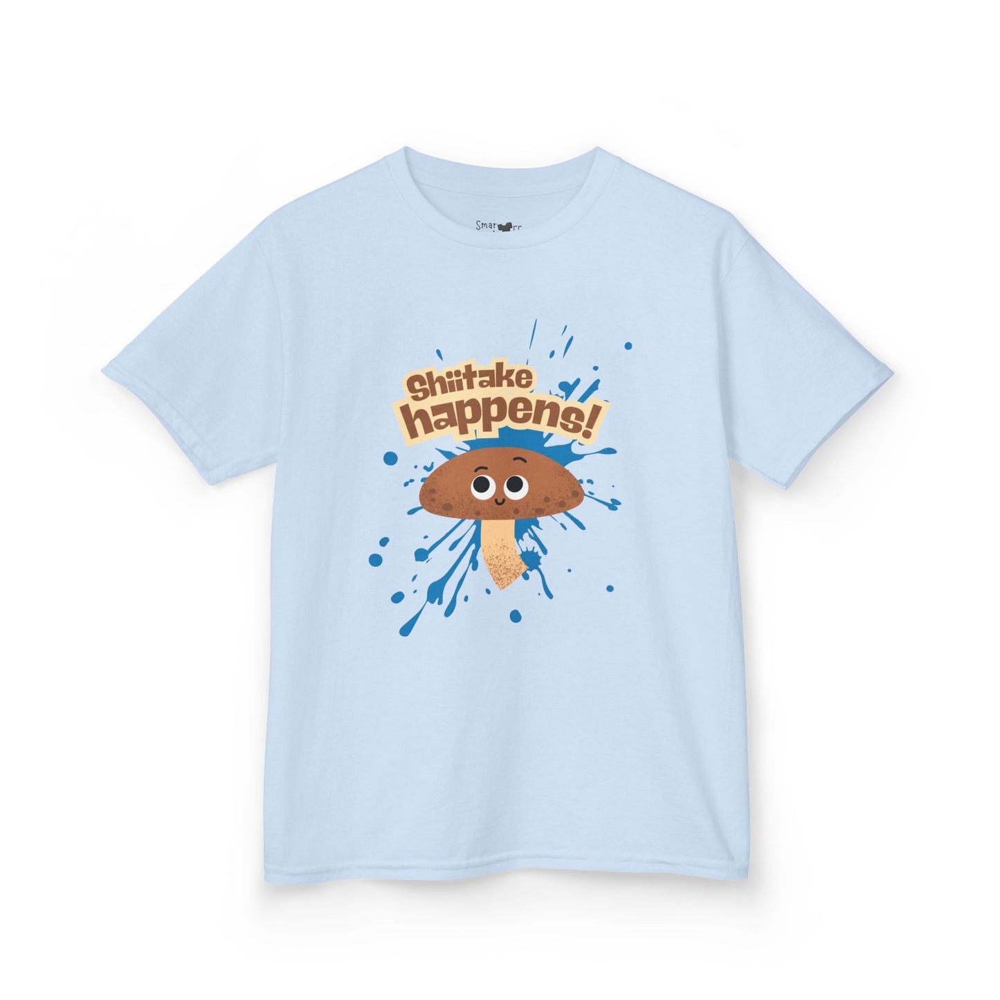 Fun Mushroom Kids Tee - "Shiitake Happens!" - Playful Gift, Cool Kids Apparel, Birthday, Everyday Wear, Summer Style, Youth Shirt