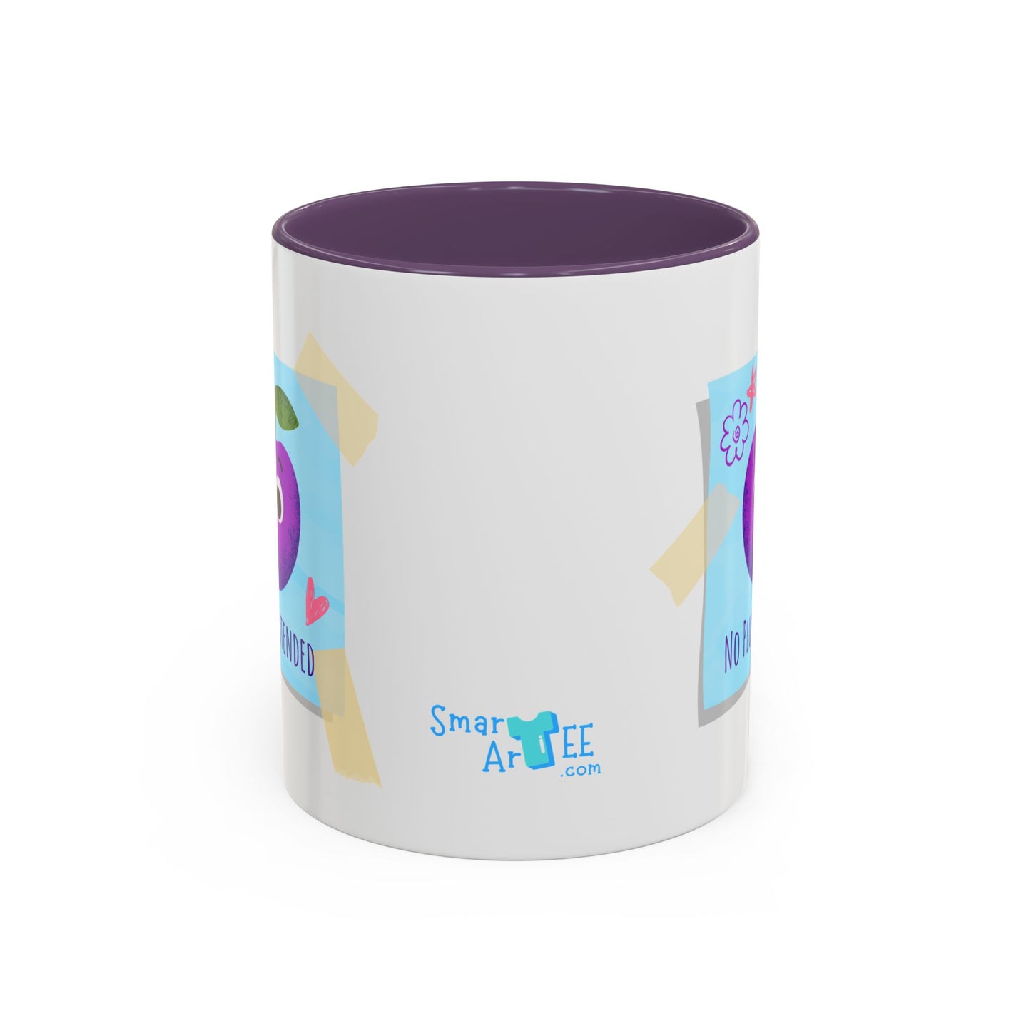 Playful Plum Coffee Mug, Cute Gift for Teachers, Friends, Humor Mug, Fun Kitchen Decor, Unique Cup for Any Occasion