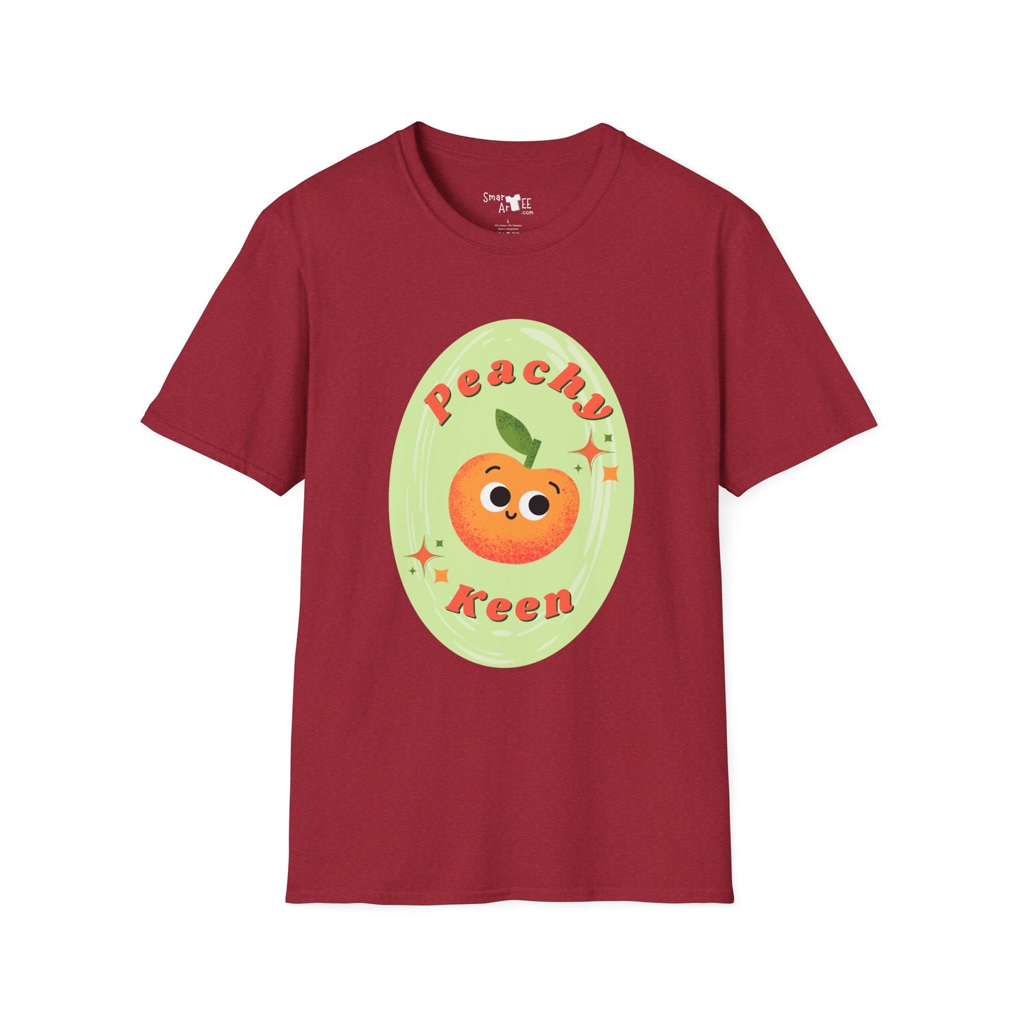 Peachy Keen Unisex Softstyle T-Shirt | Cute Fruit Tee | Fun Summer Apparel | Gift for Friends | Casual Outfit