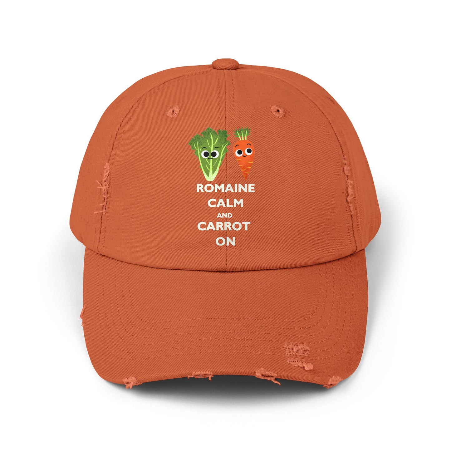 Whimsical Vegetable Pun Hats - Perfect Gift for Gardeners, Casual Outings, or Everyday Wear - Fun Hat with 'Romaine Calm and Carrot On' Design