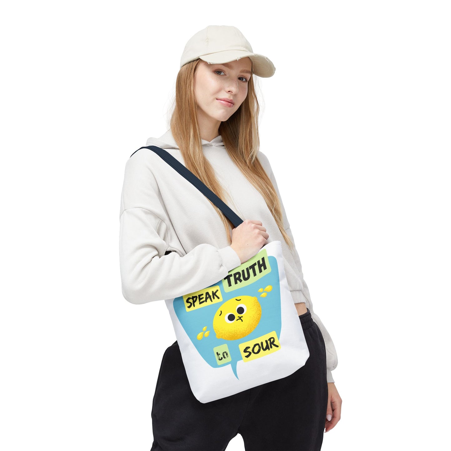Cheerful Tote Bag with Motivational Quote, Perfect Gift for Friends, Essential Everyday Bag, Inspirational Gift, Fun Shopping Bag