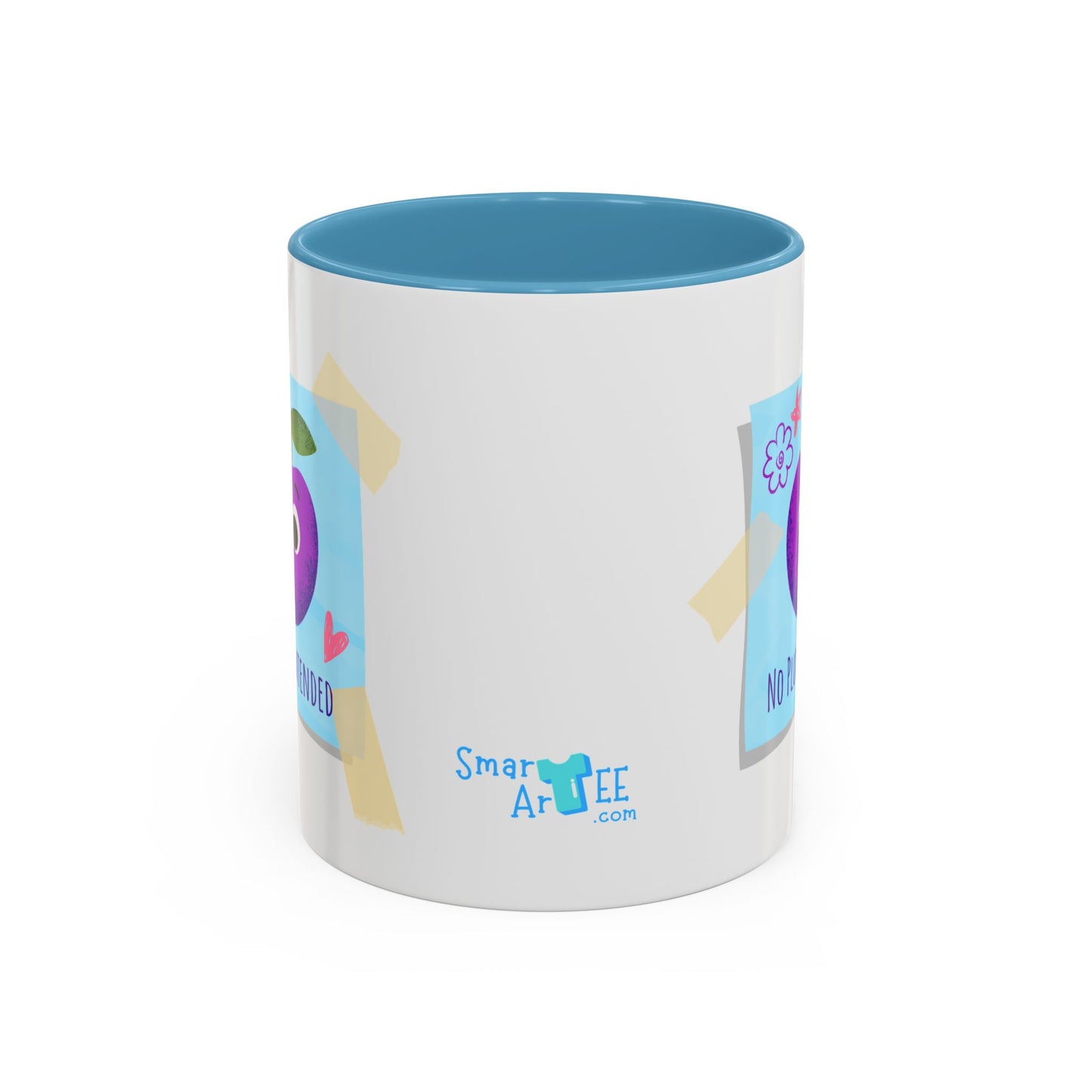 Playful Plum Coffee Mug, Cute Gift for Teachers, Friends, Humor Mug, Fun Kitchen Decor, Unique Cup for Any Occasion