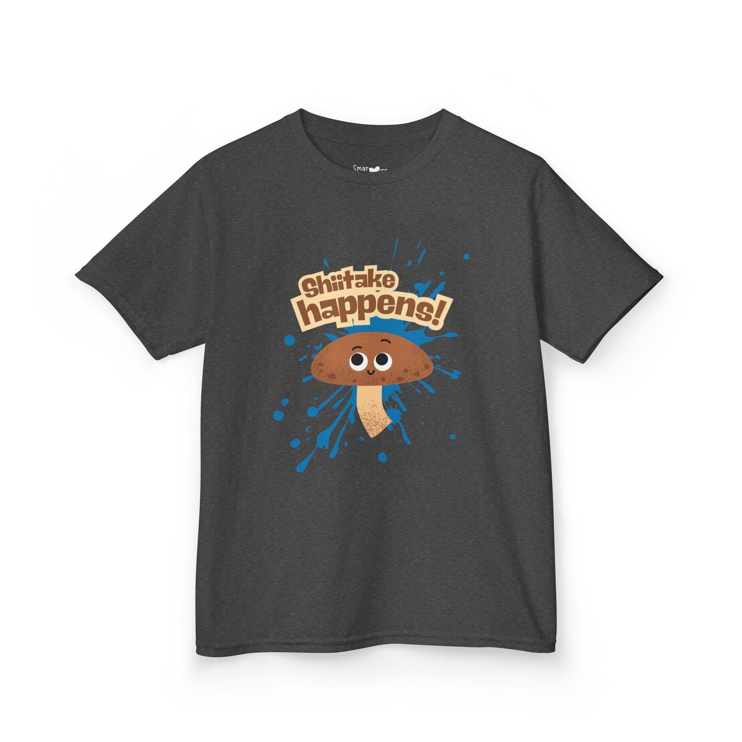 Fun Mushroom Kids Tee - "Shiitake Happens!" - Playful Gift, Cool Kids Apparel, Birthday, Everyday Wear, Summer Style, Youth Shirt