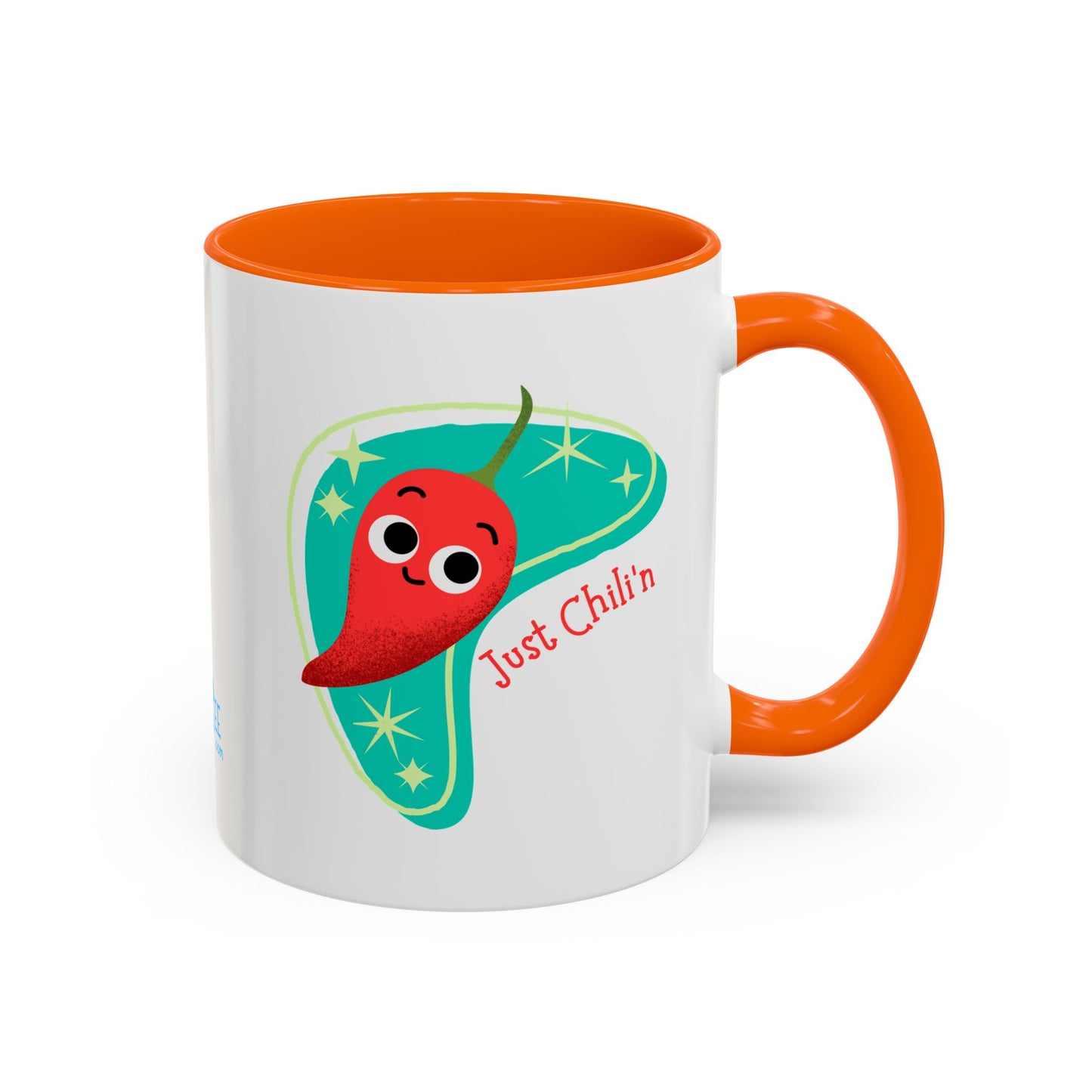 Cheerful Coffee Mug with Funny Chili Pepper Design, Cute Gift for Chili Lovers, Just Chillin Mug, Playful Kitchen Decor, Fun Coffee Cup