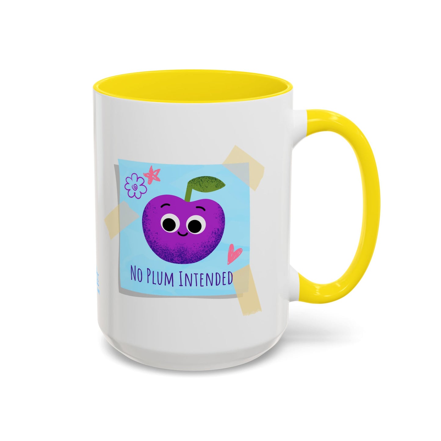 Playful Plum Coffee Mug, Cute Gift for Teachers, Friends, Humor Mug, Fun Kitchen Decor, Unique Cup for Any Occasion