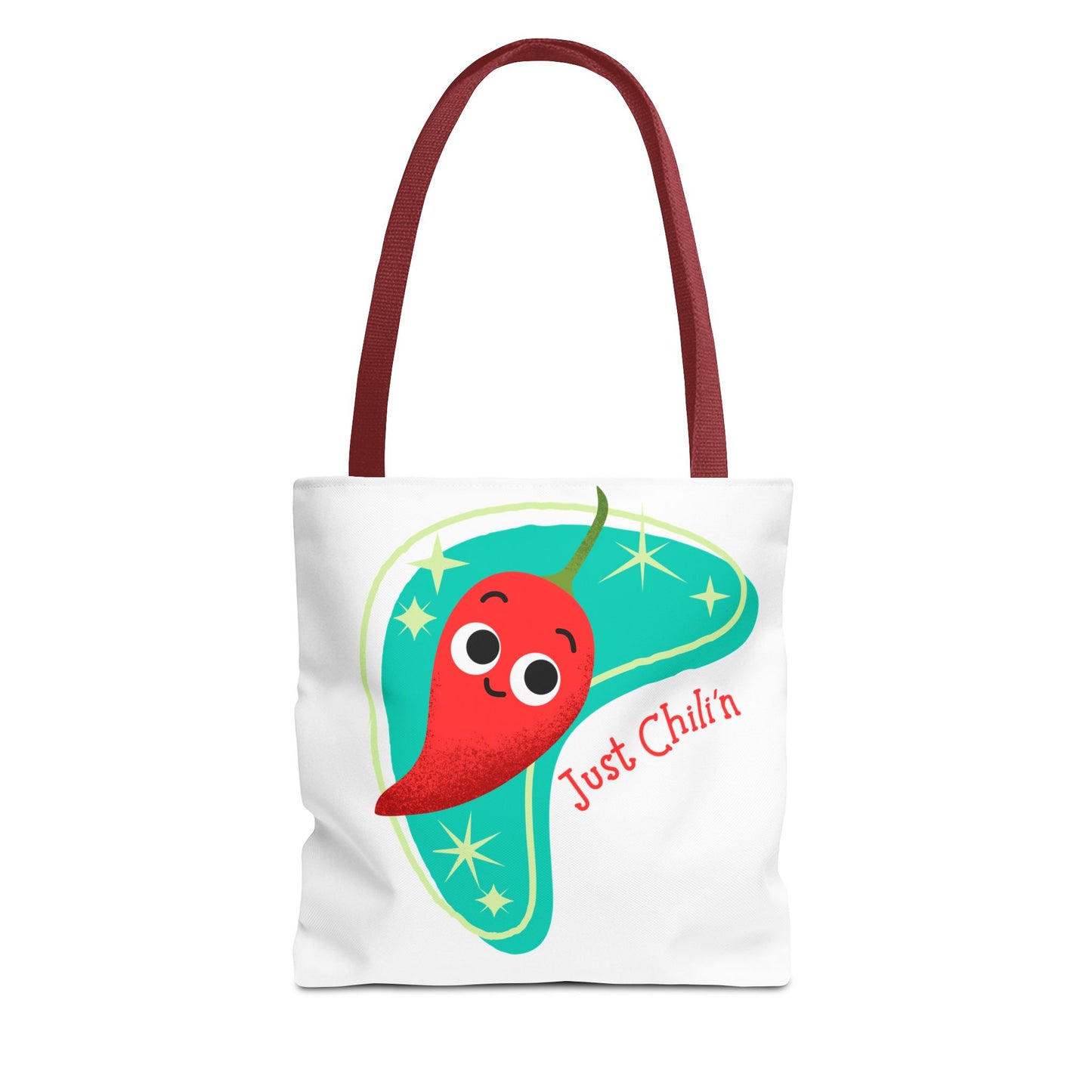 Cute Chili Pepper Tote Bag - Just Chillin', Reusable Grocery Bag, Beach Tote, Gift for Veggie Lovers, Summer Vibes