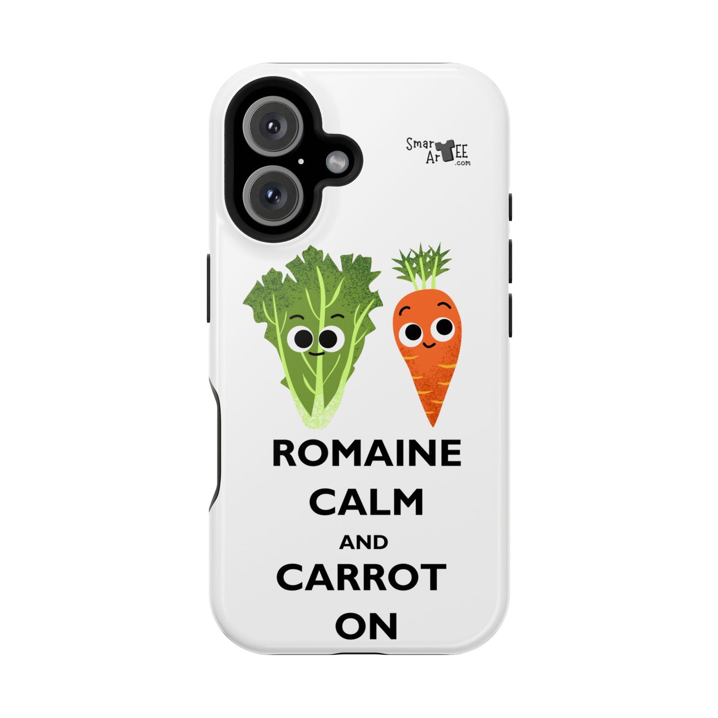 Cute Vegetable Pun Phone Caseca – Romaine Calm and Carrot On, Fun Gift, Kitchen Decor, Quirky, Culinary Passion