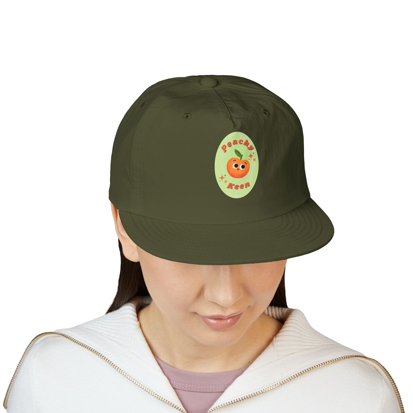Cute Peach Pun Surf Cap, Trendy Beach Ready Hat, Casual Outdoor Accessory, Autumn Vibes, Trendy Gift