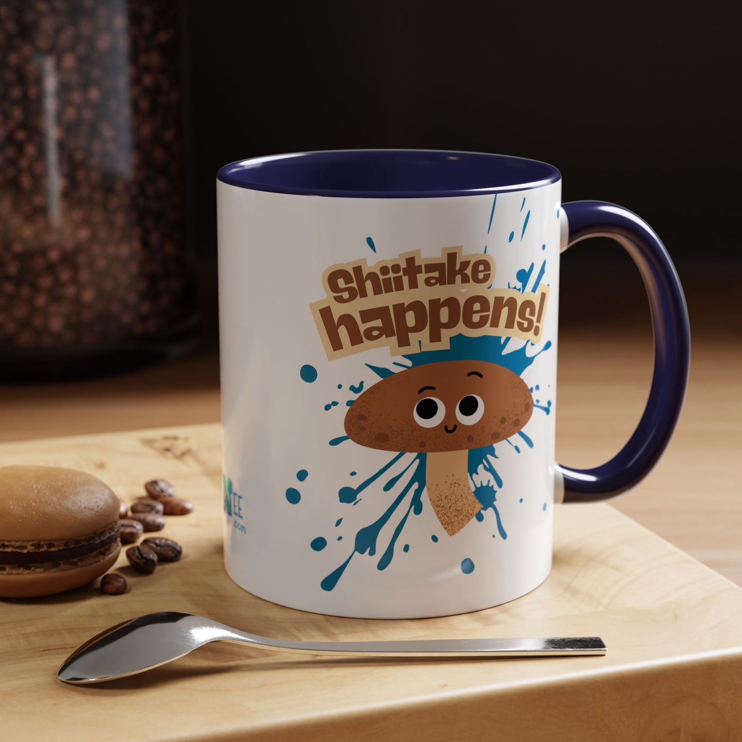Shiitake Happens Coffee Mug, Funny Mushroom Mug, Cute Kitchen Gift, Coffee Lover Gift, Quirky Home Decor, Holiday Gift Idea