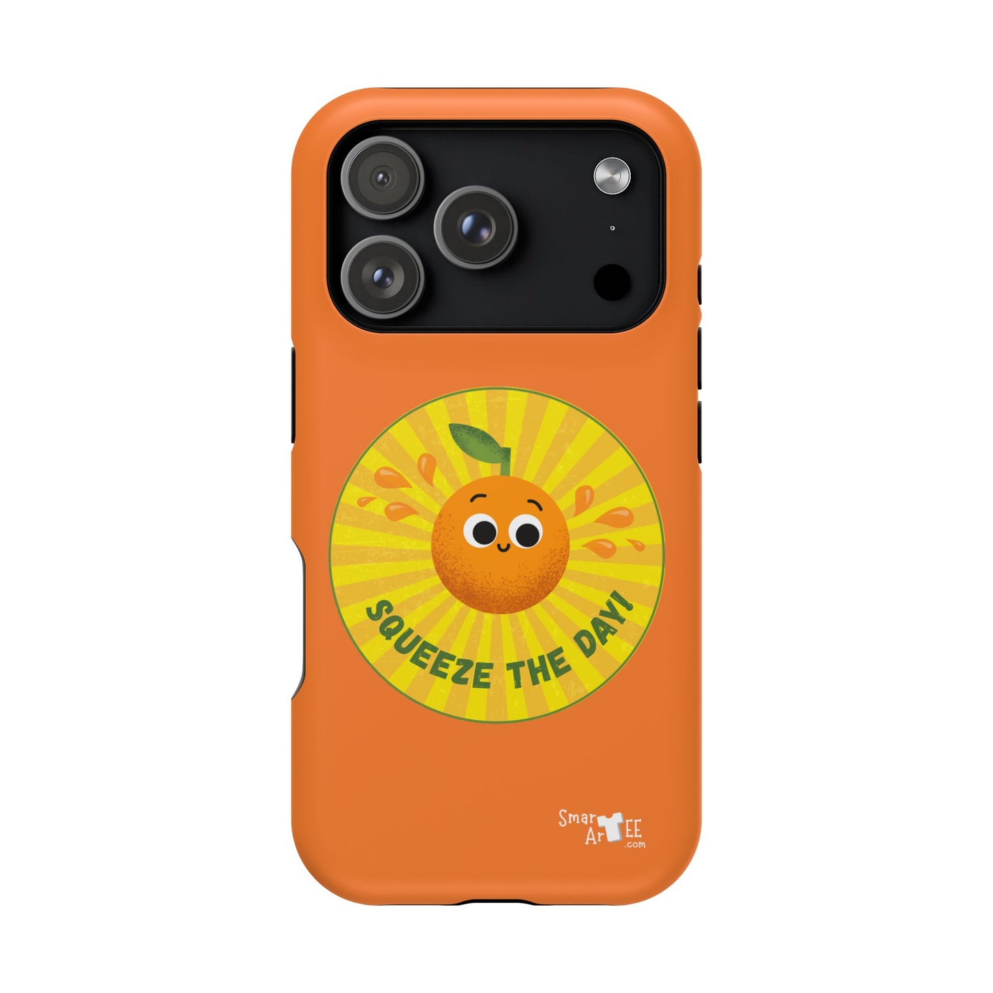 Orange Squeeze Impact-Resistant Case | Fun Phone Cover for Daily Motivation, Gift for Friends, Cute Phone Accessory, Squeeze the Day!