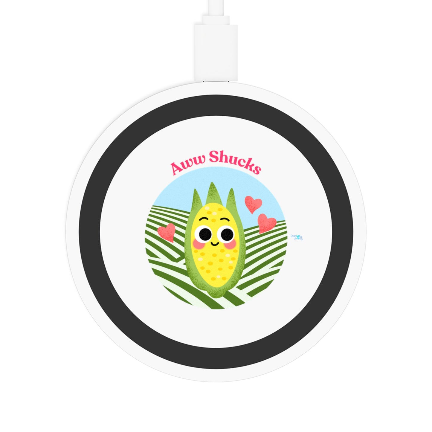 Cute Quake Wireless Charging Pad, Aww Shucks, Bundle With Air Pod Case, Gifts for Tech Lovers, Fun Desk Accessories, Unique Holiday Gift