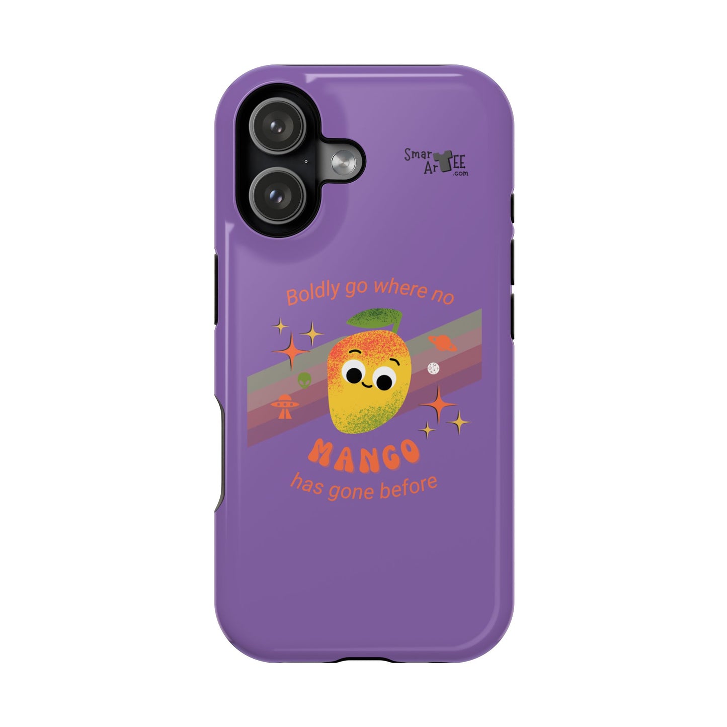 Star Trek Themed Mango Pun Phone Case, Impact-Resistant Case, Quirky Tech Accessory, Cute Phone Cover, Gift for Fruit Lovers