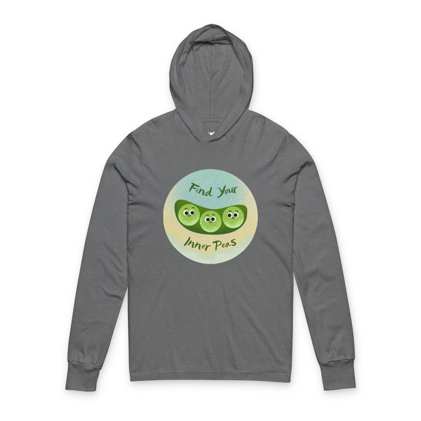 Whimsical Inner Peace Hooded Long Sleeve Shirt - Perfect for Relaxation, Yoga, Meditation, Gifts for Friends, or Casual Outfits