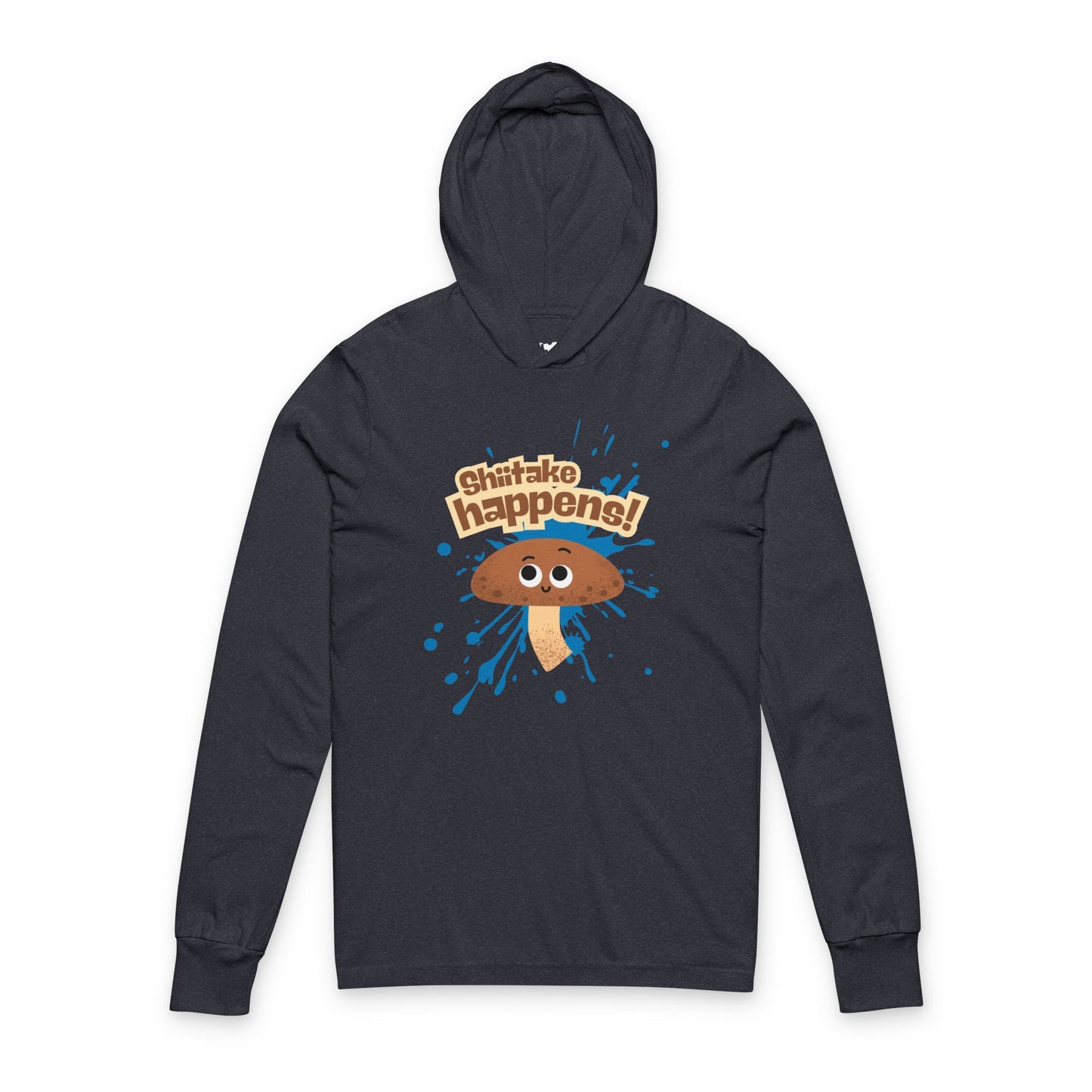 Funny Unisex Hooded Long Sleeve Shirt, Funny Mushroom Puns, Cute Gift for All Ages, Casual Wear, Birthday Surprise, Unique Hooded Top