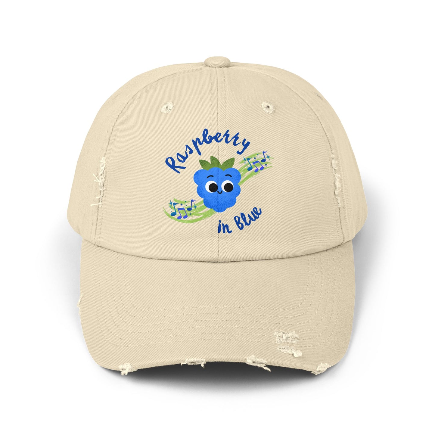 Whimsical Musical Pun Distressed Cap, Fun Hats for Casual Outings, Unisex Accessory, Perfect Gift for Birthdays, Festivals, and Summer Events