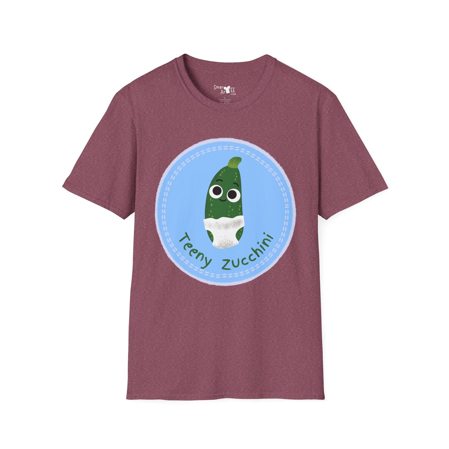 Cute Teeny Zucchini Unisex T-Shirt, Whimsical Veggie Pun Tee, Funny Gift for Foodies, Kitchen Apparel, Unique Gardening Shirt
