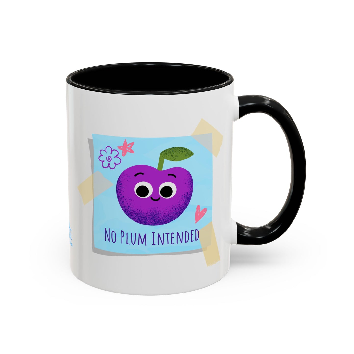 Playful Plum Coffee Mug, Cute Gift for Teachers, Friends, Humor Mug, Fun Kitchen Decor, Unique Cup for Any Occasion