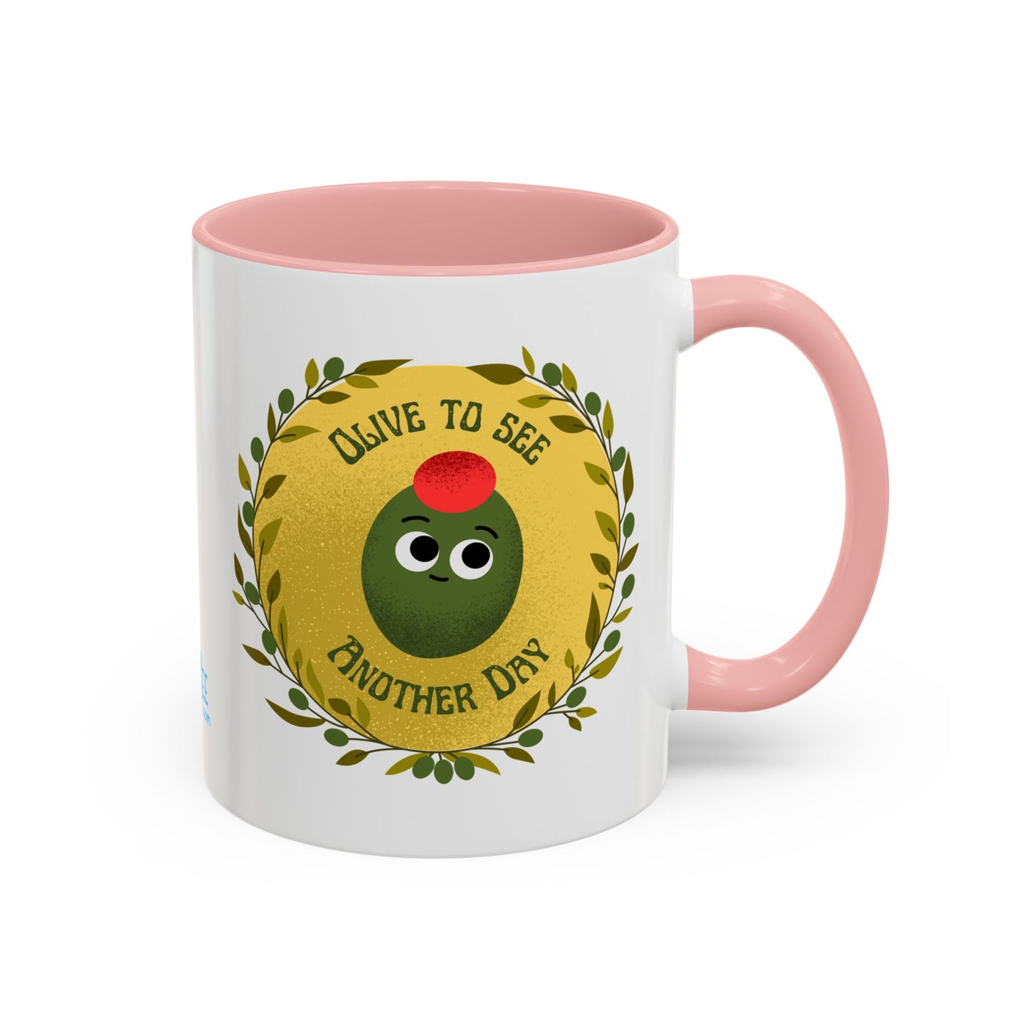 Cheerful Olive Coffee Mug, Gift for Food Lovers, Funny Kitchen Decor, Cute Office Mug, Coffee Lover's Gift, Celebrate Every Day