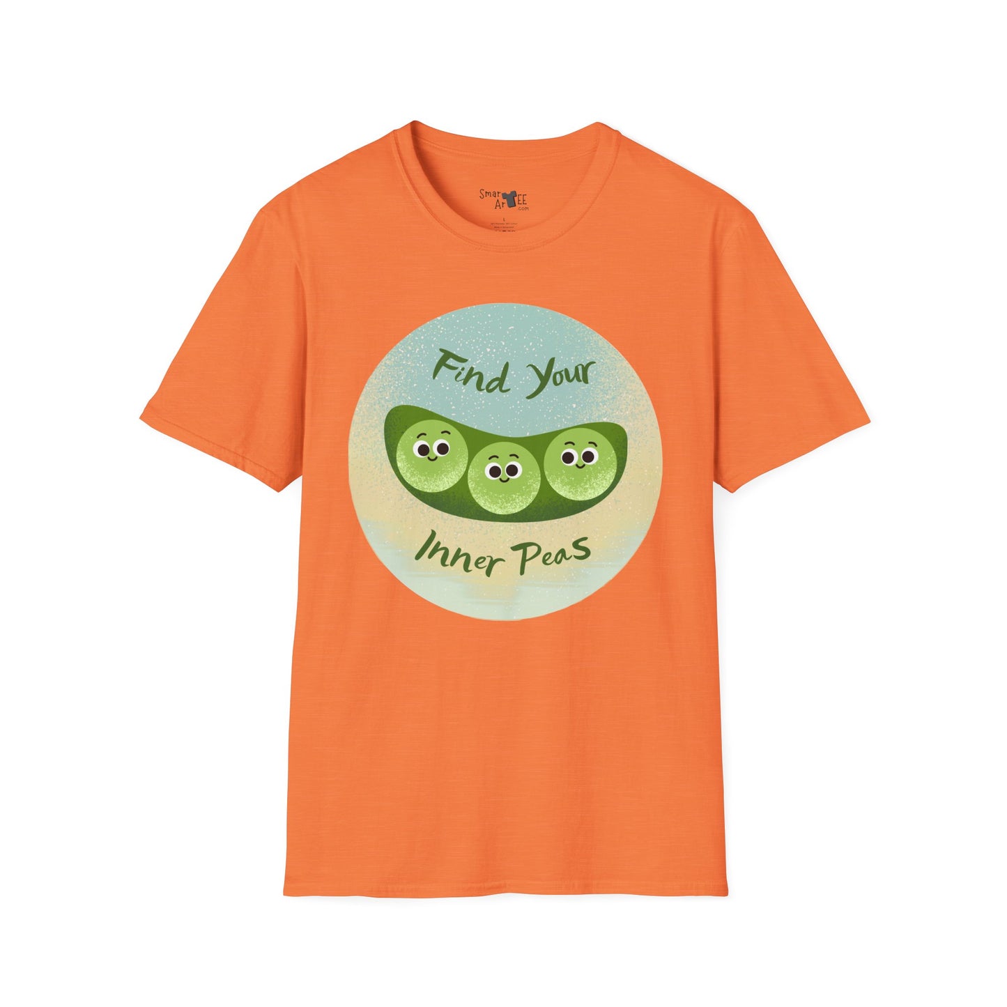 Find Your Inner Peas Unisex Softstyle T-Shirt, Fun Tee, Gift for Veggie Lovers, Cute Casual Wear, Plant-Based Humor Shirt